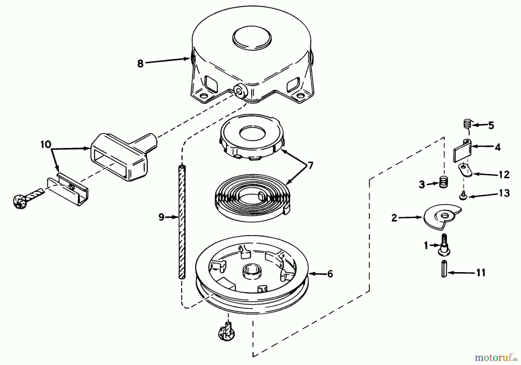  Toro Neu Snow Blowers/Snow Throwers Seite 1 38010 (421) - Toro 421 Snowthrower, 1979 (9000001-9999999) REWIND STARTER NO. 590473