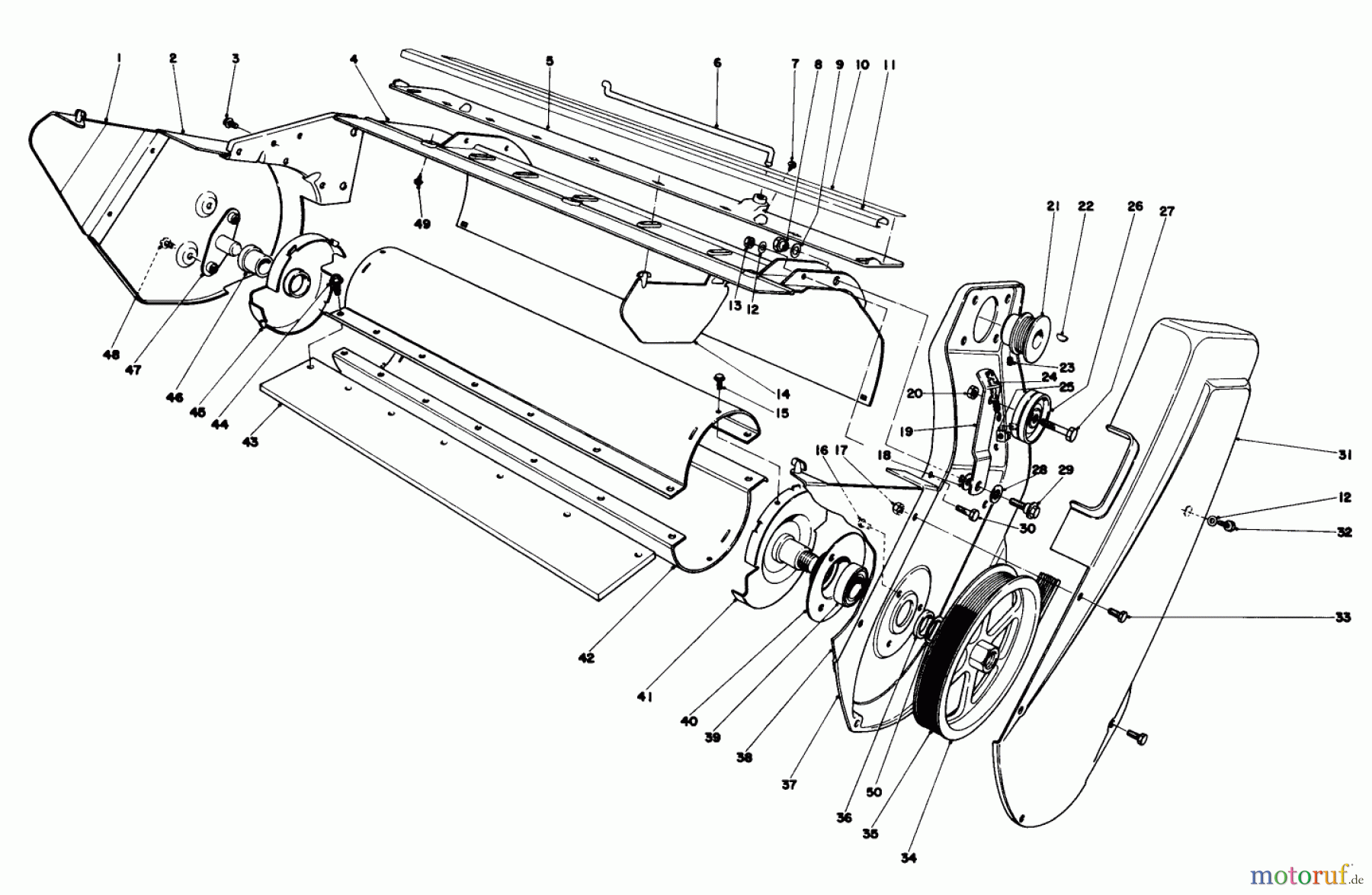  Toro Neu Snow Blowers/Snow Throwers Seite 1 38020 - Toro Snow Master 20, 1978 (8000001-8999999) LOWER MAIN FRAME ASSEMBLY (MODEL 38020 & 38030)