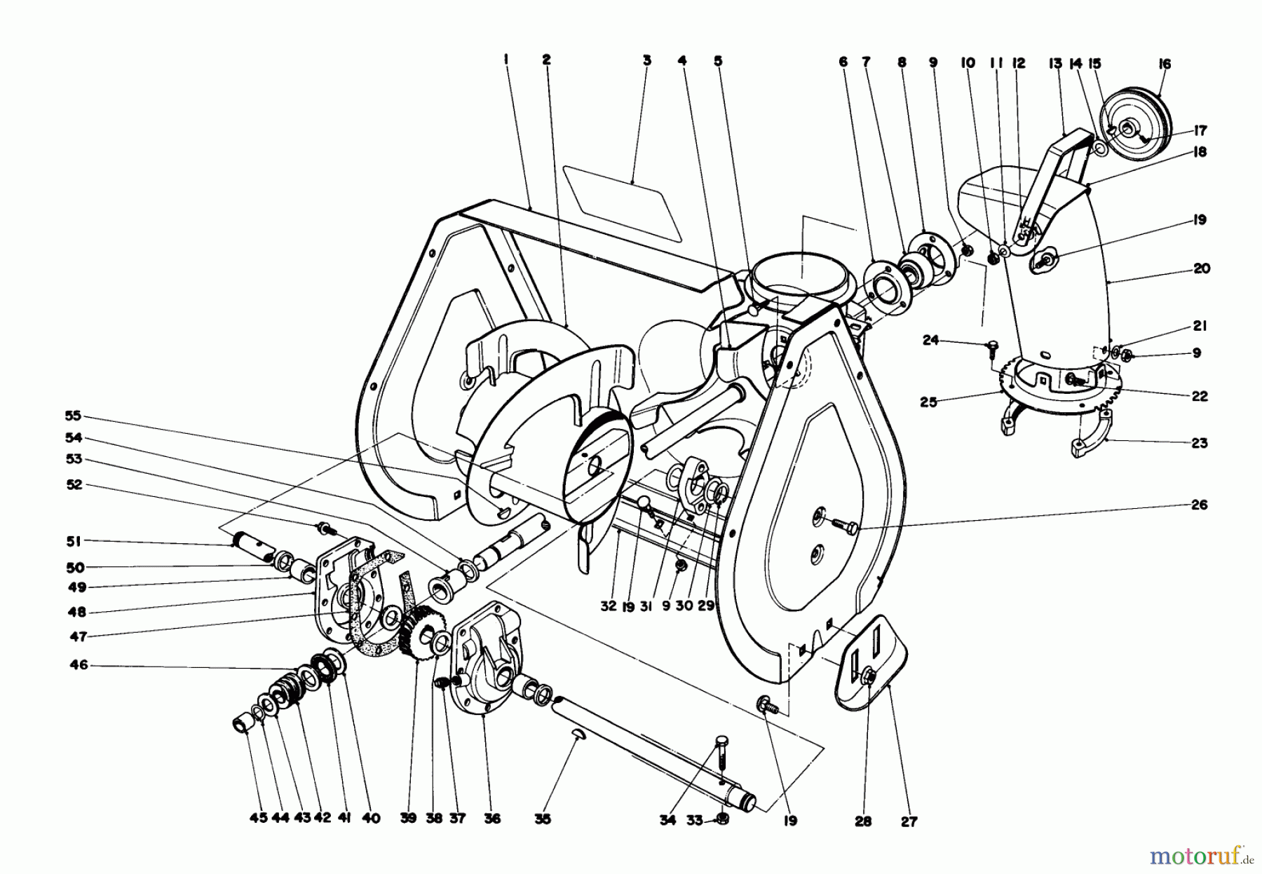  Toro Neu Snow Blowers/Snow Throwers Seite 1 38035 (3521) - Toro 3521 Snowthrower, 1984 (4000001-4999999) AUGER ASSEMBLY