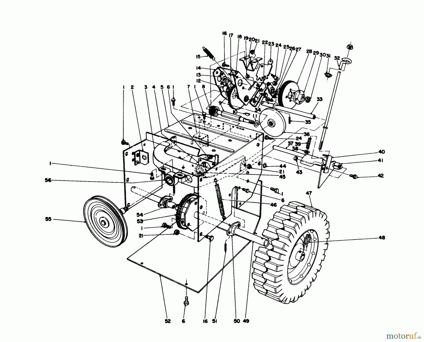  Toro Neu Snow Blowers/Snow Throwers Seite 1 38035 (3521) - Toro 3521 Snowthrower, 1986 (6000001-6999999) TRACTION ASSEMBLY