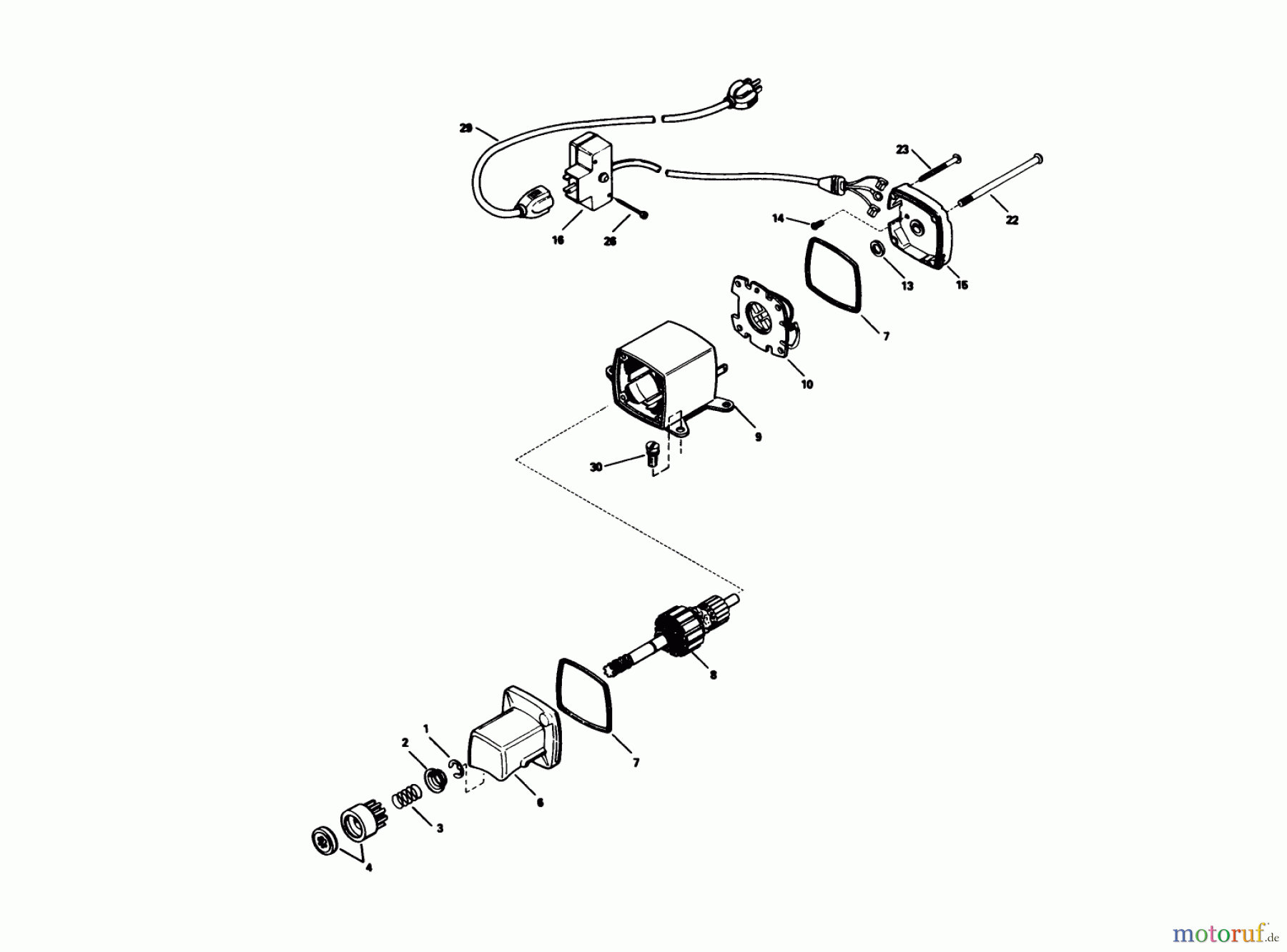  Toro Neu Snow Blowers/Snow Throwers Seite 1 38035 (3521) - Toro 3521 Snowthrower, 1987 (7000001-7999999) STARTER MOTOR KIT NO. 33290C