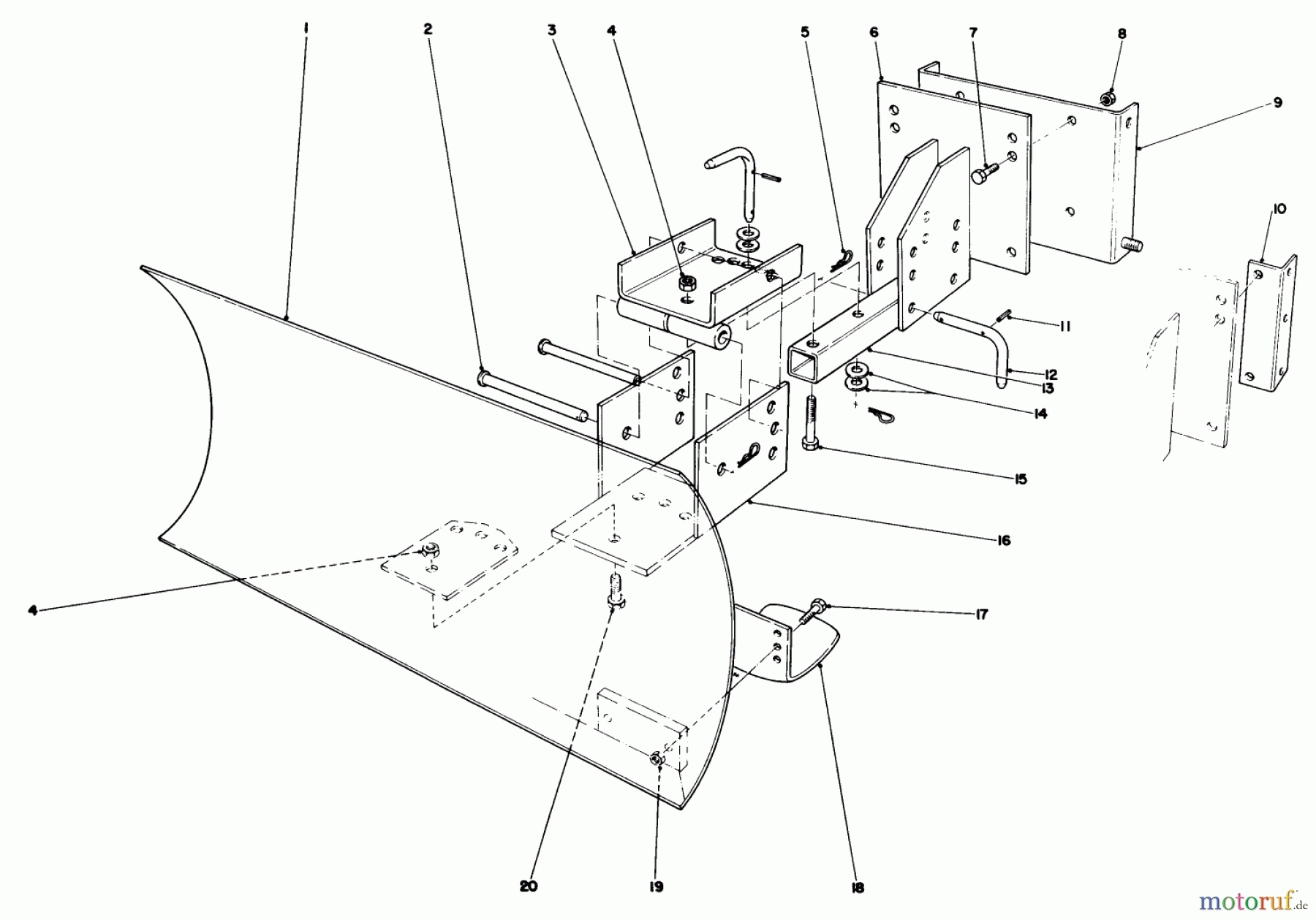  Toro Neu Snow Blowers/Snow Throwers Seite 1 38035 (3521) - Toro 3521 Snowthrower, 1988 (8000001-8999999) GRADER BLADE ASSEMBLY MODEL 59099 (OPTIONAL)