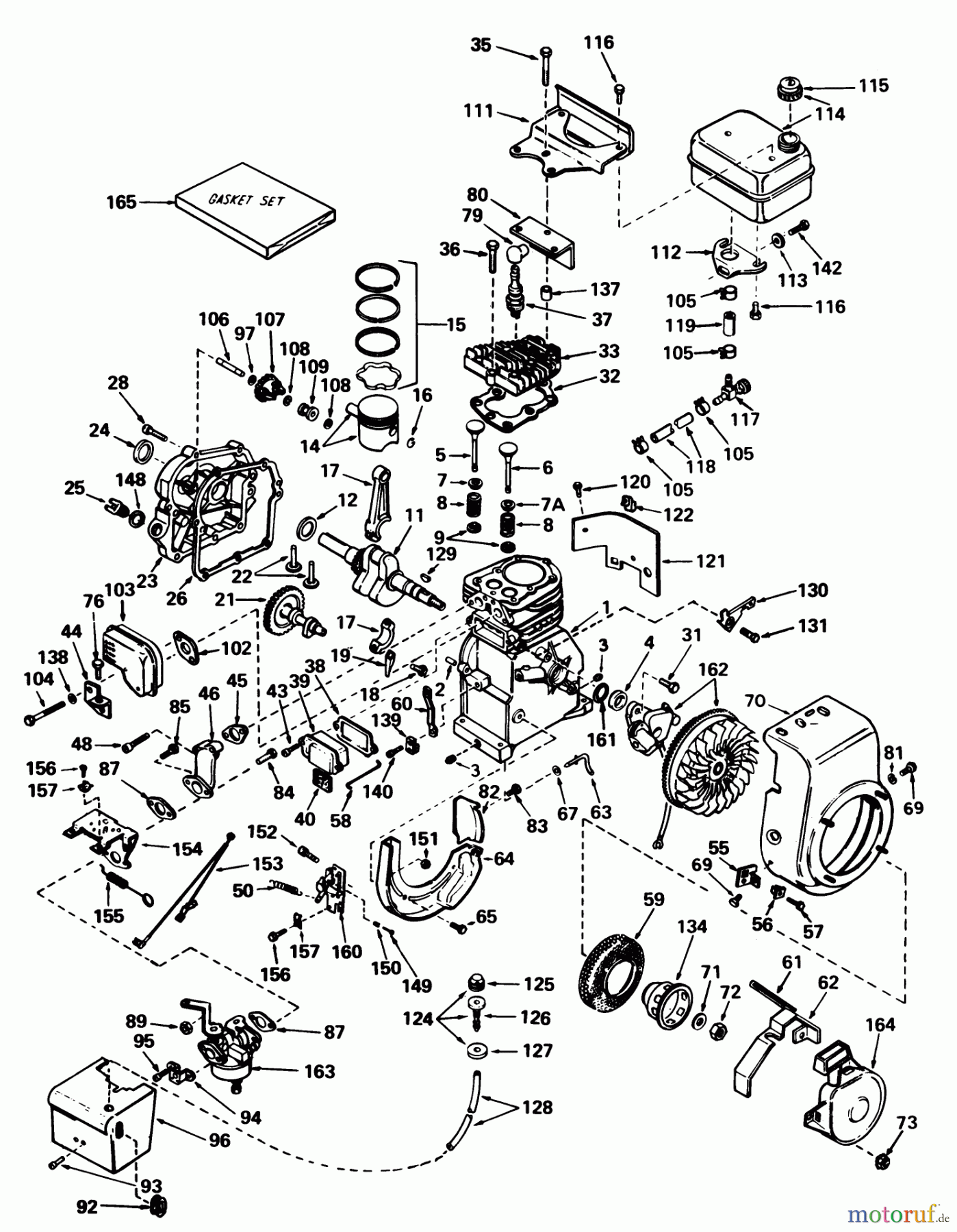  Toro Neu Snow Blowers/Snow Throwers Seite 1 38040 (524) - Toro 524 Snowthrower, 1978 (8000001-8999999) ENGINE, TECUMSEH MODEL NO. HS50-67074B (5 H.P. SNOWTHROWER MODEL NO. 38040)