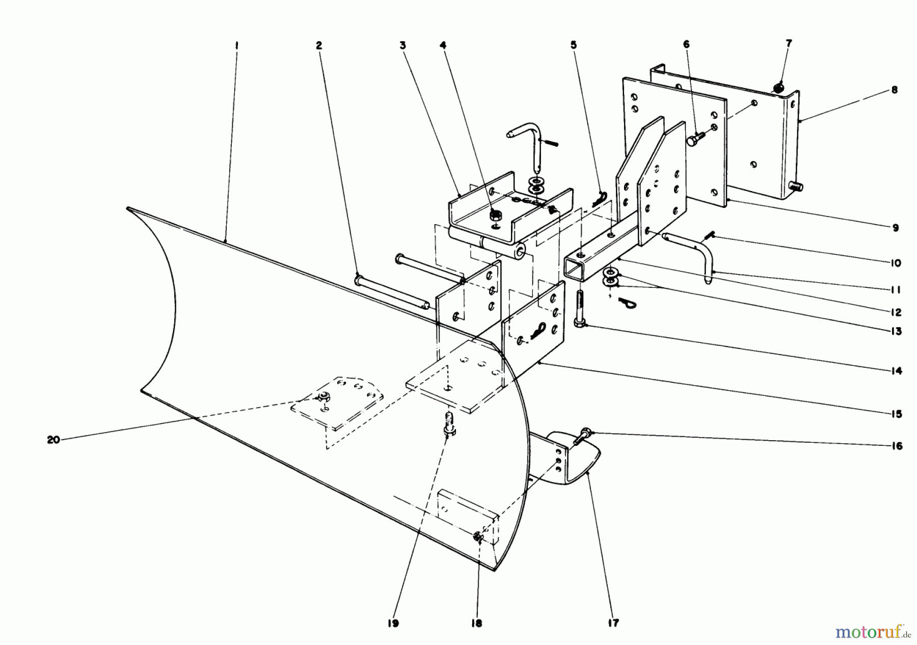  Toro Neu Snow Blowers/Snow Throwers Seite 1 38040 (524) - Toro 524 Snowthrower, 1978 (8000001-8999999) GRADER BLADE ASSEMBLY MODEL 59051