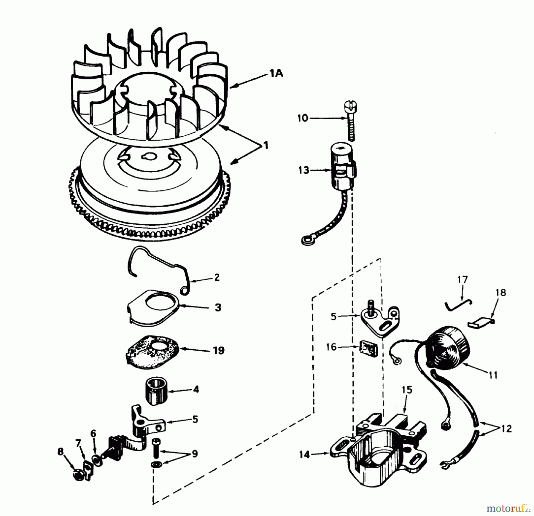  Toro Neu Snow Blowers/Snow Throwers Seite 1 38050 (724) - Toro 724 Snowthrower, 1980 (0000001-0999999) MAGNETO NO. 610694A