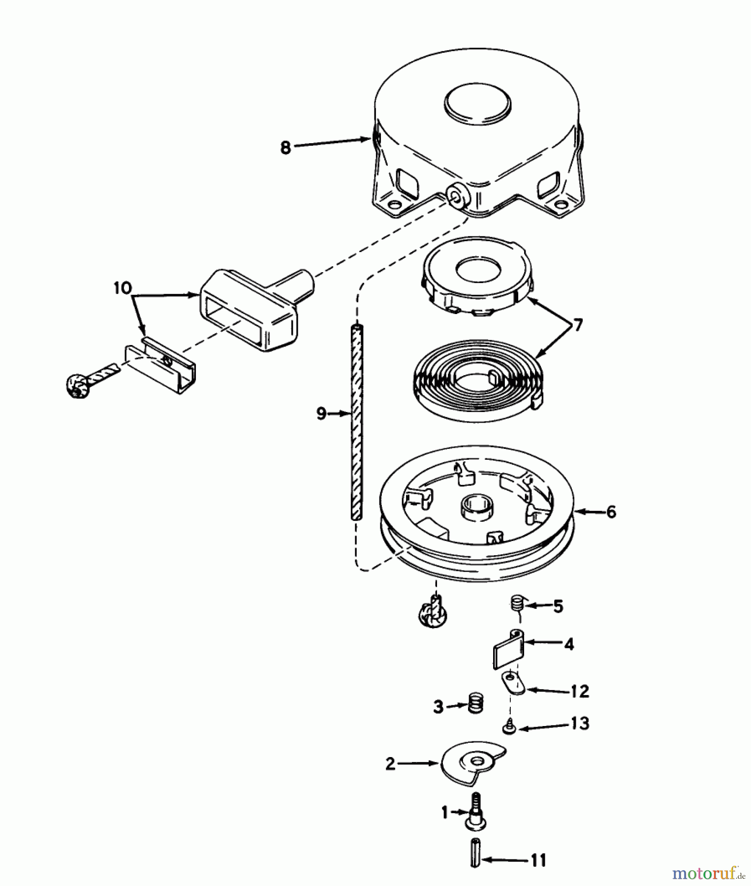  Toro Neu Snow Blowers/Snow Throwers Seite 1 38050 (724) - Toro 724 Snowthrower, 1980 (0000001-0999999) REWIND STARTER NO. 590473