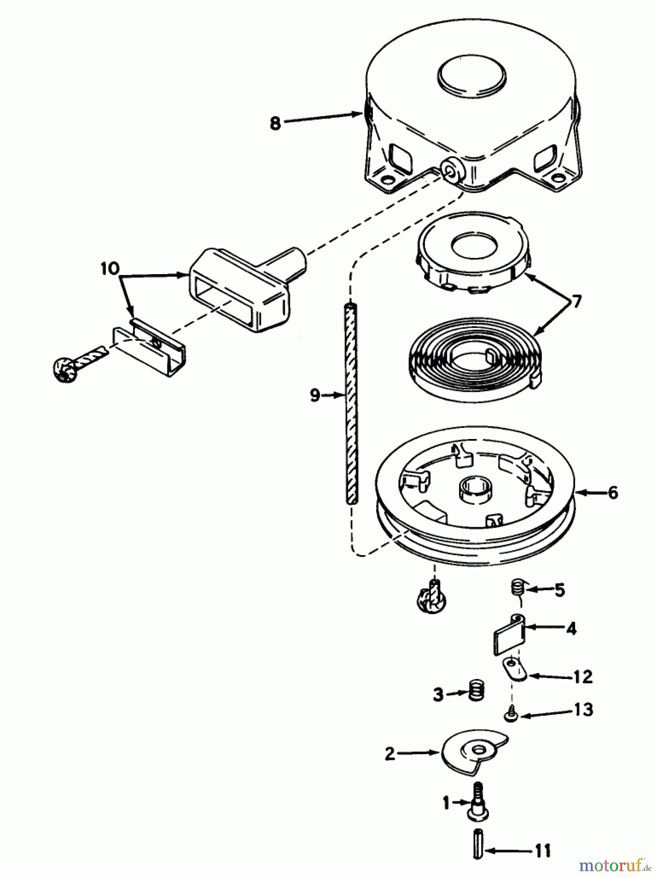  Toro Neu Snow Blowers/Snow Throwers Seite 1 38045 (524) - Toro 524 Snowthrower, 1985 (5000001-5999999) REWIND STARTER NO. 590473