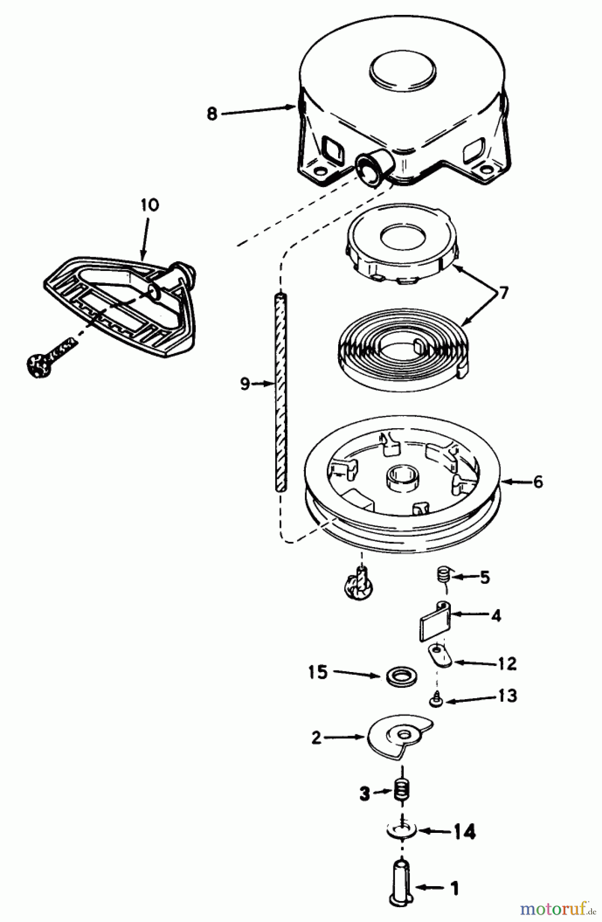  Toro Neu Snow Blowers/Snow Throwers Seite 1 38052 (521) - Toro 521 Snowthrower, 1988 (8000001-8999999) REWIND STARTER NO. 590604