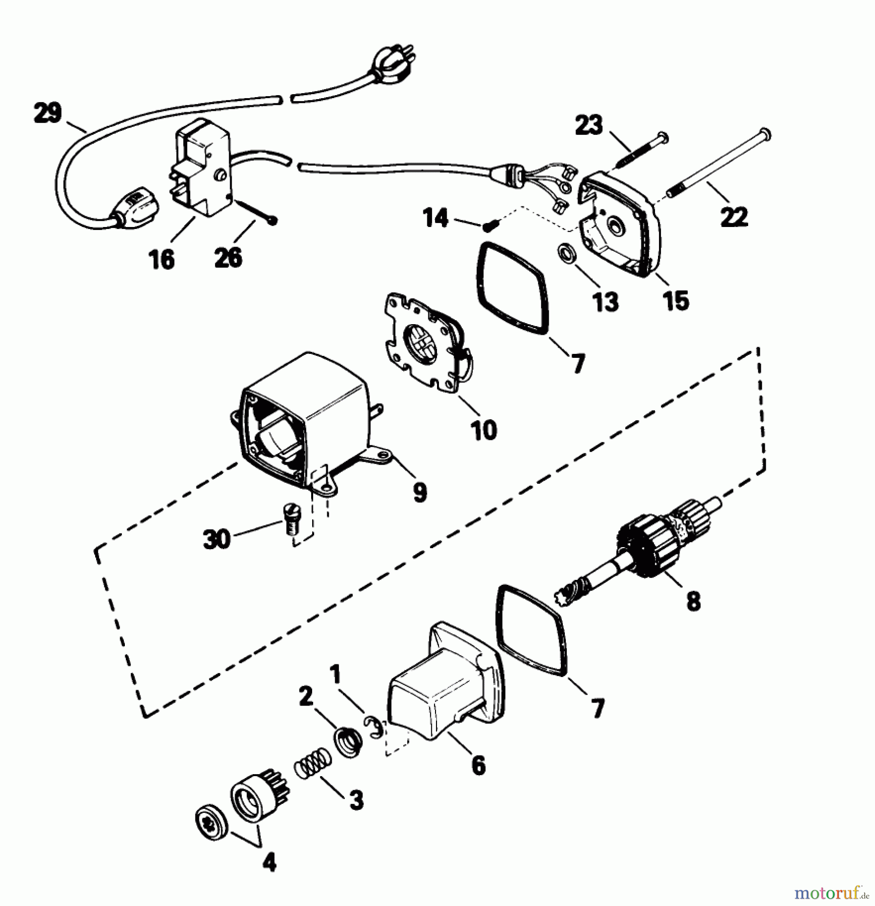  Toro Neu Snow Blowers/Snow Throwers Seite 1 38052 (521) - Toro 521 Snowthrower, 1992 (2000001-2999999) ELECTRIC STARTER MOTOR KIT NO. 23-3790