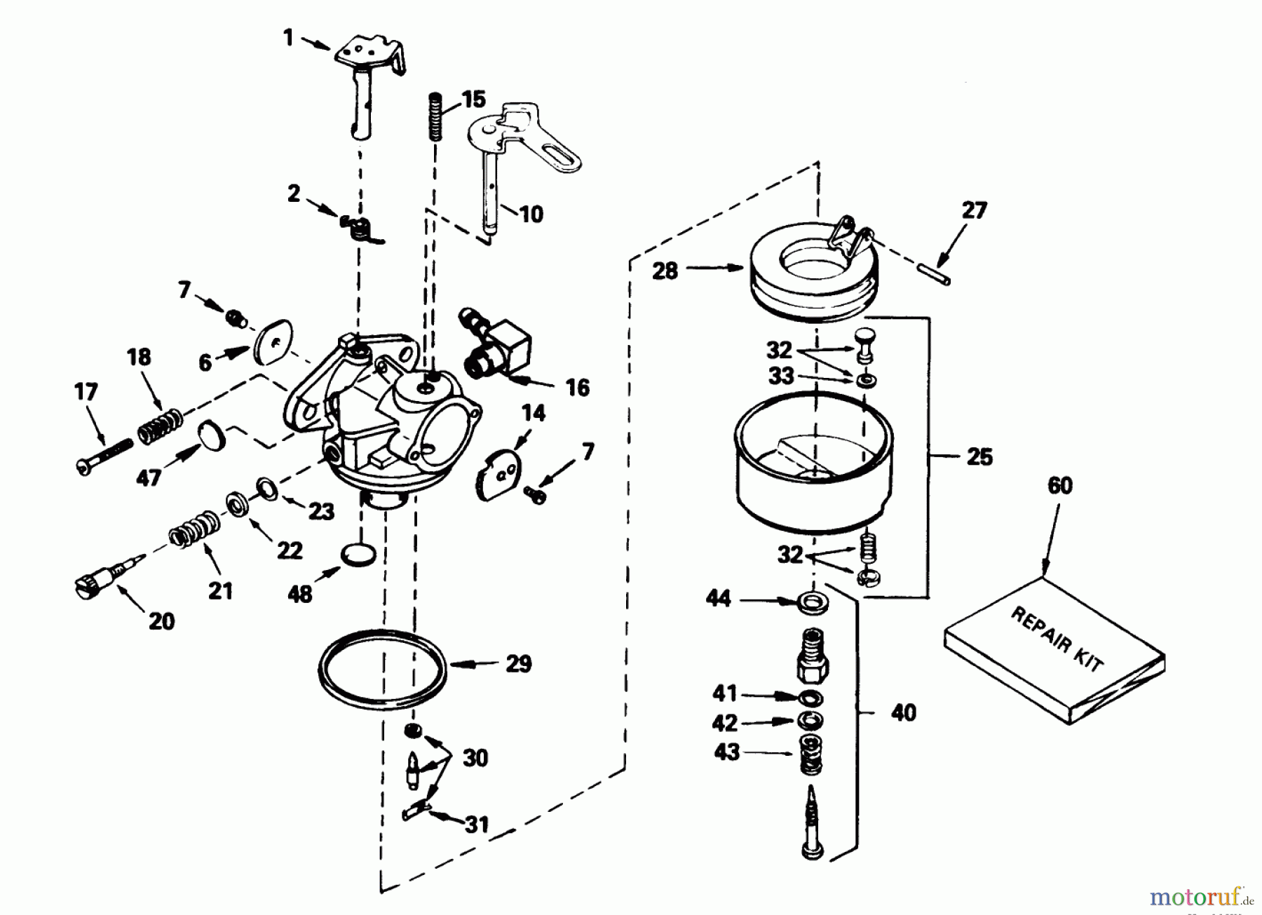  Toro Neu Snow Blowers/Snow Throwers Seite 1 38054 (521) - Toro 521 Snowthrower, 1994 (4900001-4999999) CARBURETOR NO. 632107A