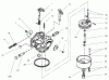 Toro 38078 (824) - 824 Snowthrower, 2000 (200000001-200999999) Listas de piezas de repuesto y dibujos CARBURETOR NO. 640052 TECUMSEH HMSK80-155645V (MODEL NO. 38053 ONLY)