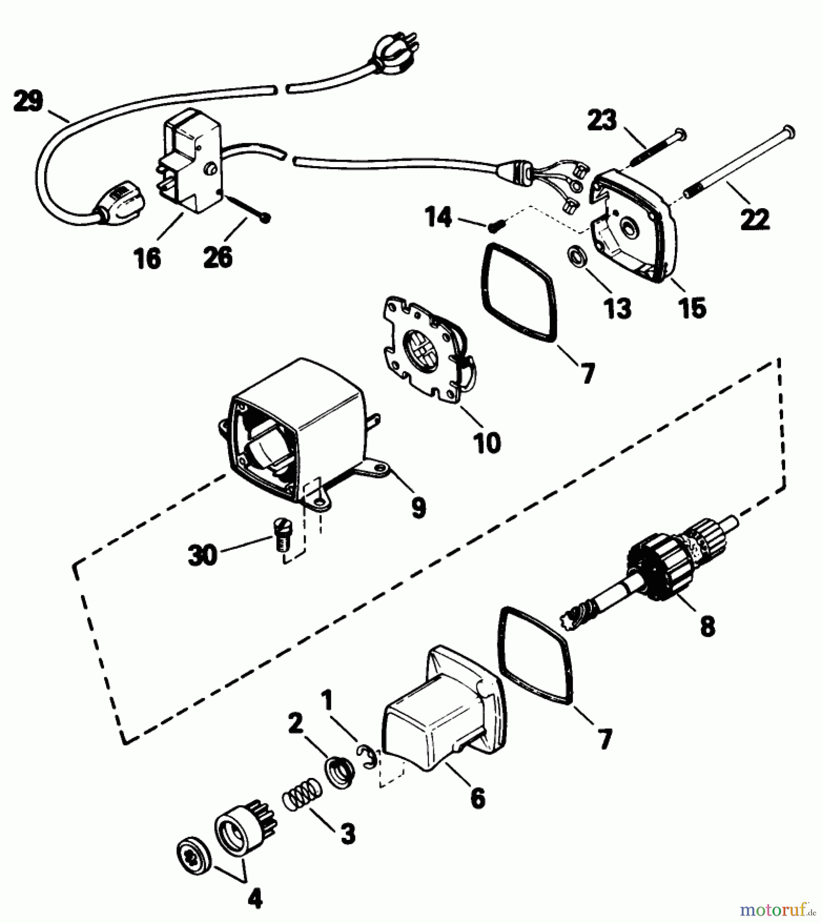  Toro Neu Snow Blowers/Snow Throwers Seite 1 38054 (521) - Toro 521 Snowthrower, 1992 (2000001-2999999) ELECTRIC STARTER MOTOR KIT NO. 23-3790