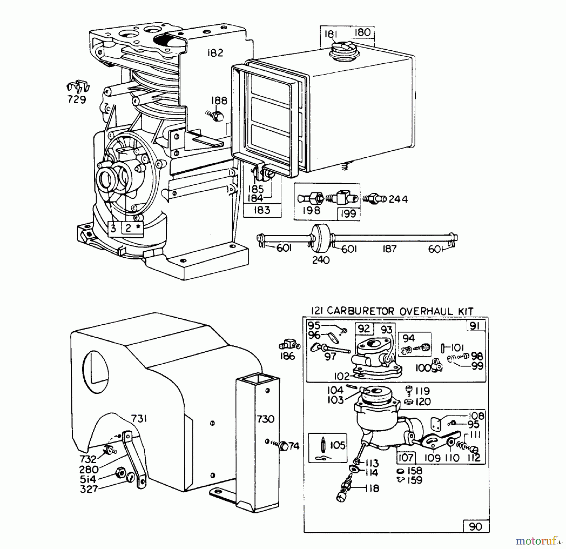  Toro Neu Snow Blowers/Snow Throwers Seite 1 38060 (826) - Toro 826 Snowthrower, 1978 (8000001-8999999) CARBURETOR ASSEMBLY (8 H.P. SNOWTHROWER MODEL 38060)