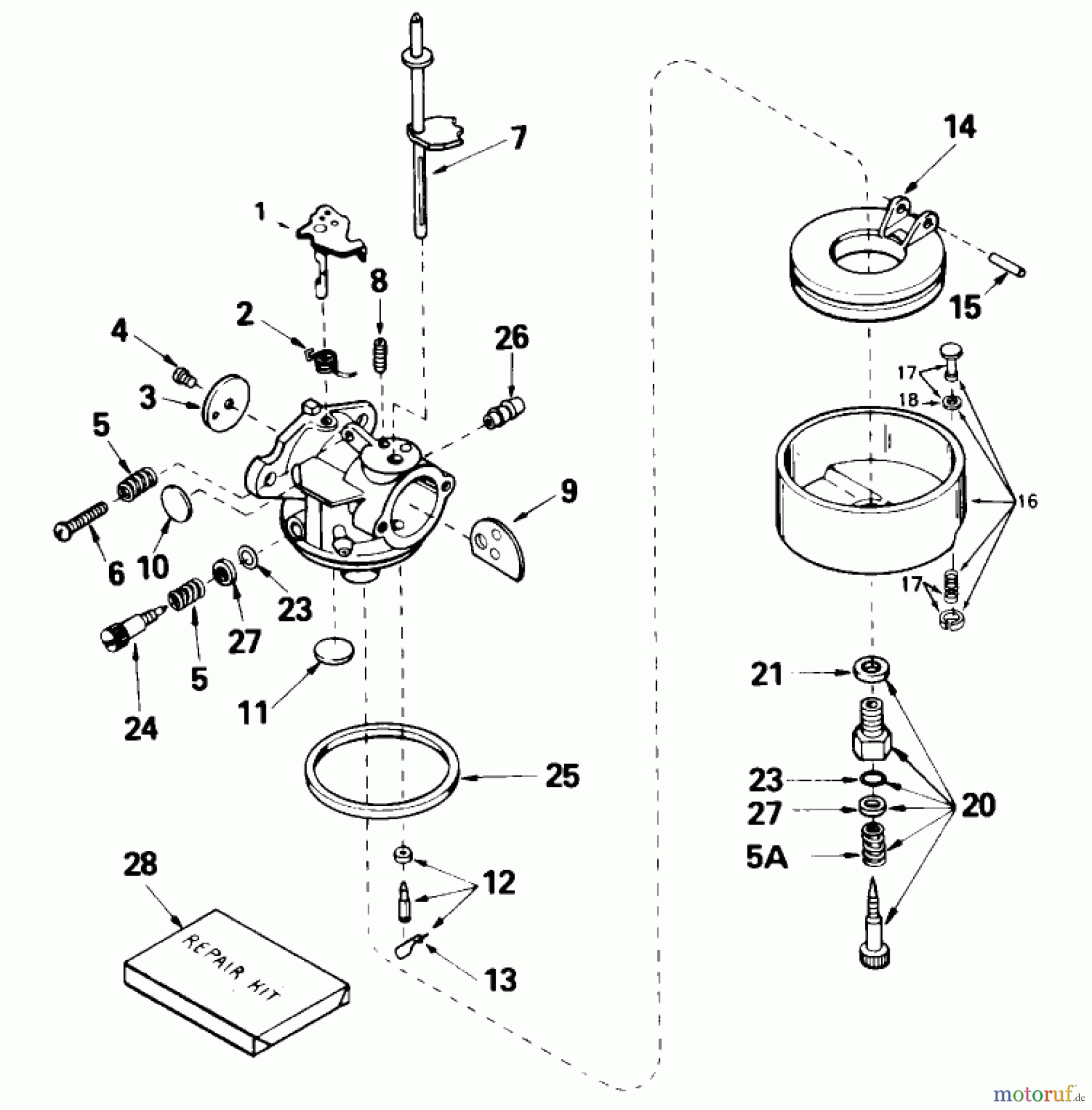  Toro Neu Snow Blowers/Snow Throwers Seite 1 38062 (622) - Toro 622 Snowthrower, 1997 (7900001-7999999) CARBURETOR NO. 632379A