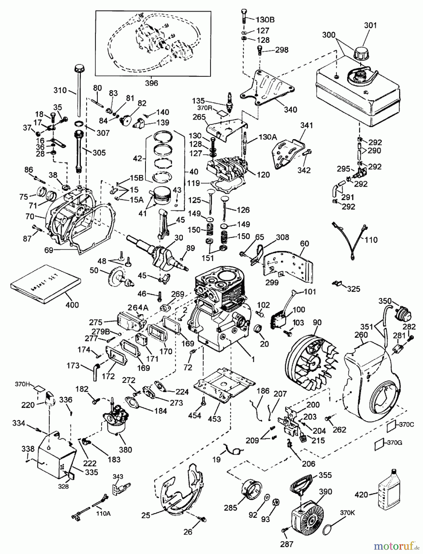  Toro Neu Snow Blowers/Snow Throwers Seite 1 38064 (622) - Toro 622 Power Throw Snowthrower, 2002 (220000001-220999999) ENGINE TECUMSEH MODEL HSK60-76012C ONLY ON: 38064