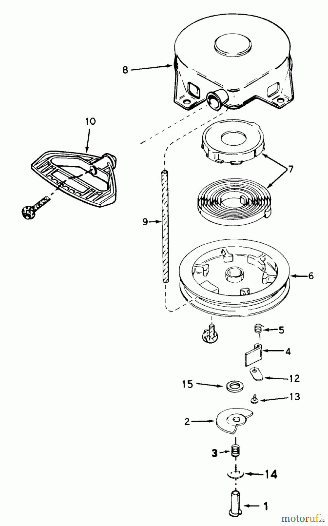  Toro Neu Snow Blowers/Snow Throwers Seite 1 38065 (624) - Toro 624 Snowthrower, 1988 (8000001-8999999) REWIND STARTER NO. 590604