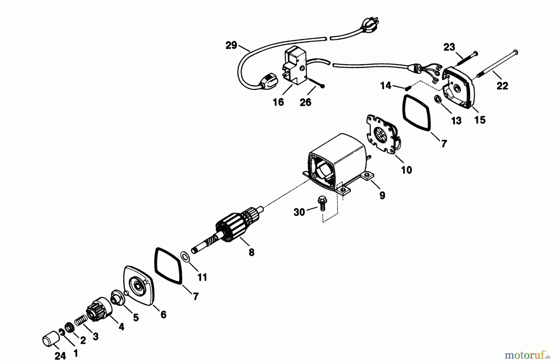  Toro Neu Snow Blowers/Snow Throwers Seite 1 38073 (724) - Toro 724 Snowthrower, 1993 (3900001-3999999) ELECTRIC STARTER MOTOR KIT NO. 38-7590