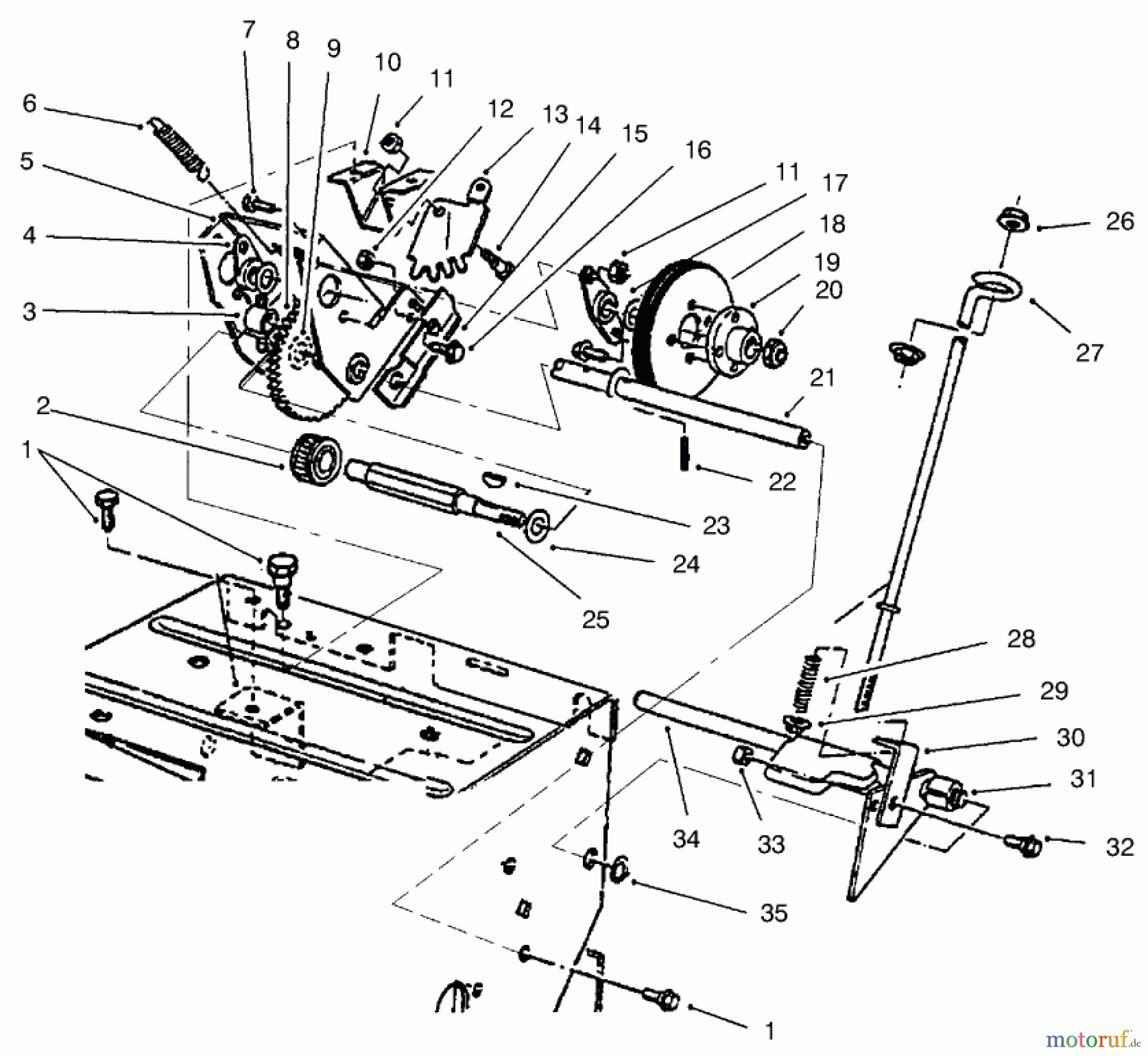  Toro Neu Snow Blowers/Snow Throwers Seite 1 38072 (724) - Toro 724 Snowthrower, 1997 (7900001-7999999) TRACTION ASSEMBLY #2