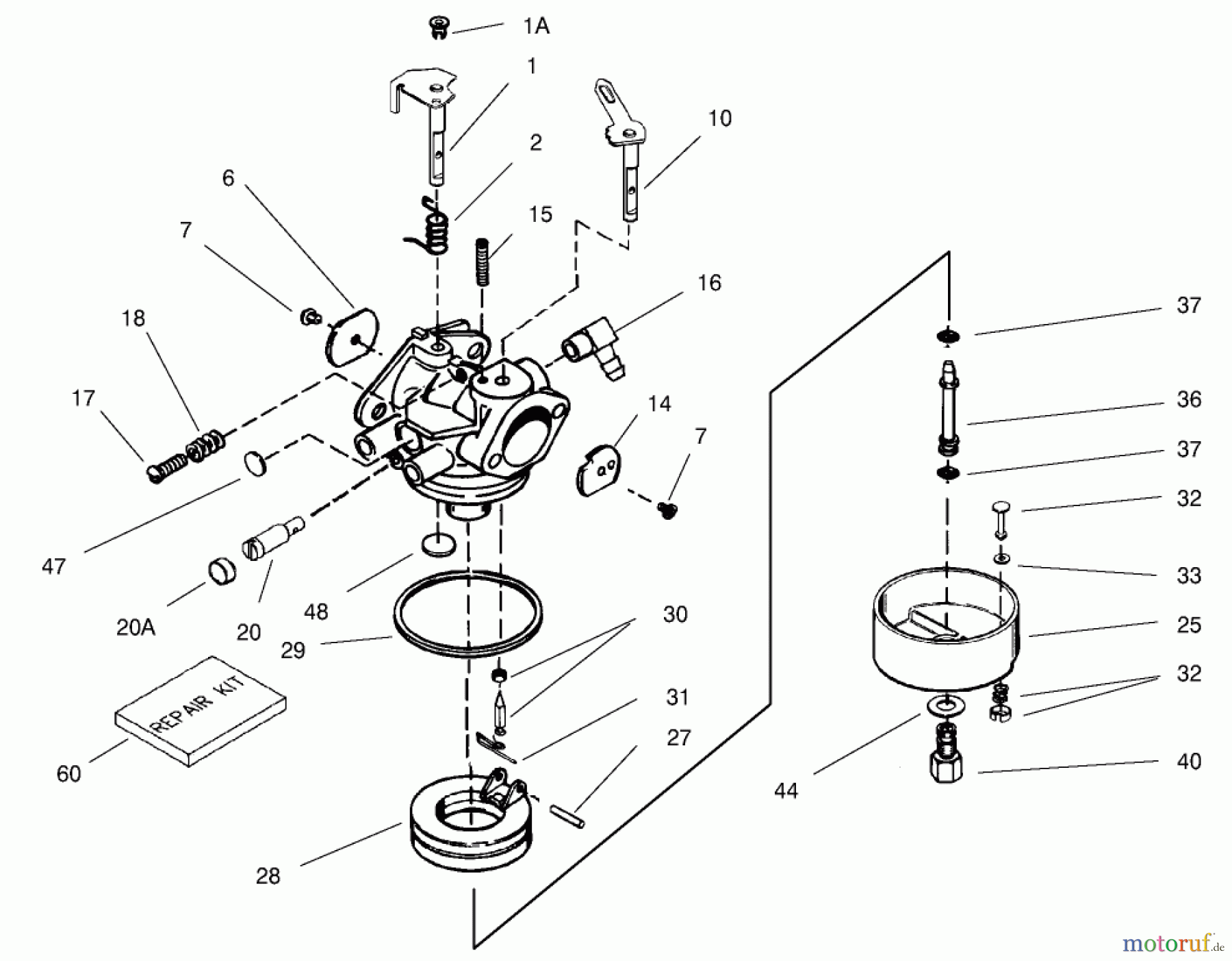  Toro Neu Snow Blowers/Snow Throwers Seite 1 38079 (924) - Toro 924 Power Shift Snowthrower, 2000 (200000001-200999999) CARBURETOR NO. 640169