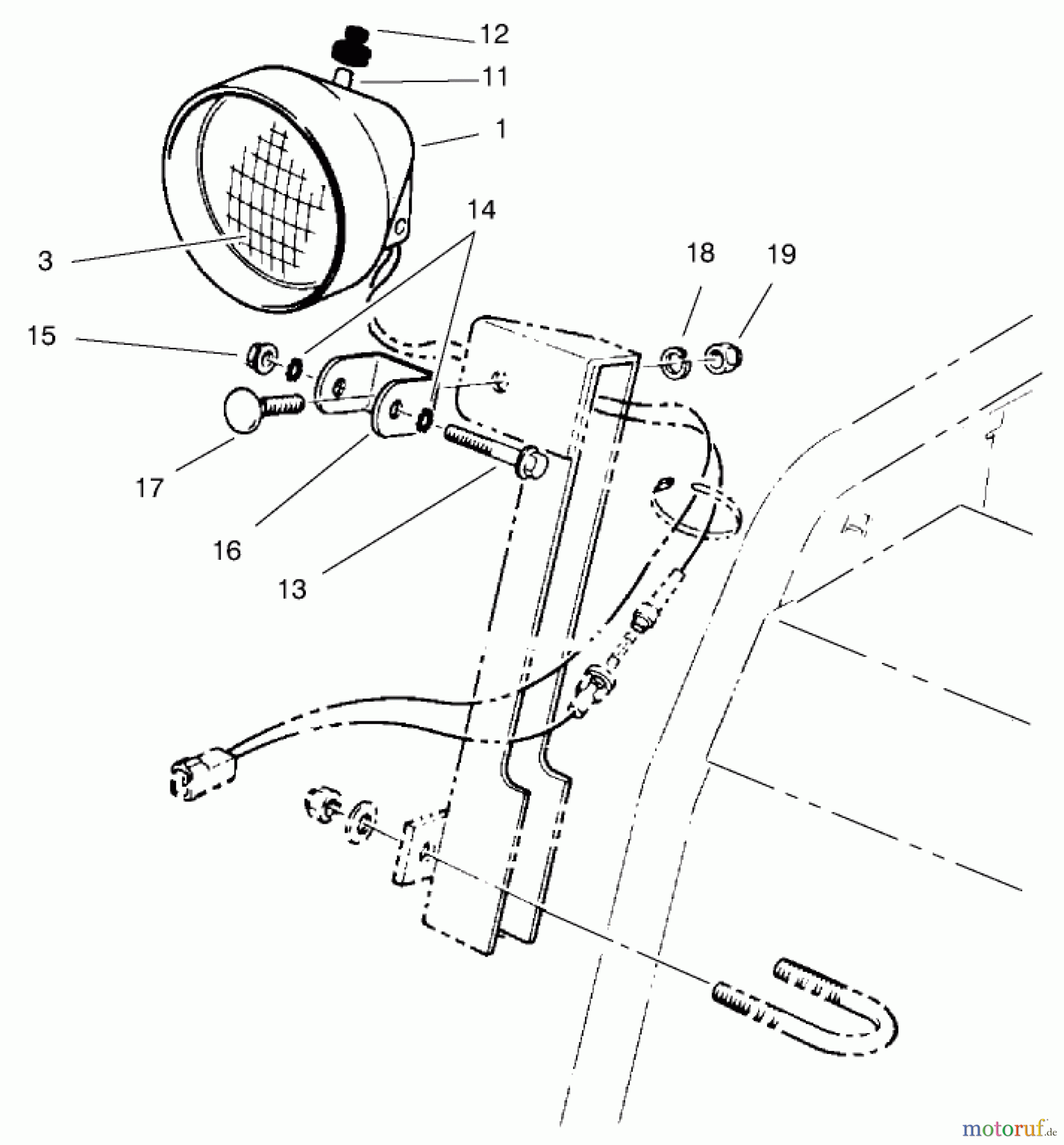  Toro Neu Snow Blowers/Snow Throwers Seite 1 38079 (924) - Toro 924 Power Shift Snowthrower, 2000 (200000001-200999999) HEADLAMP ASSEMBLY NO. 54-9871 (ONLY ON: 38079)