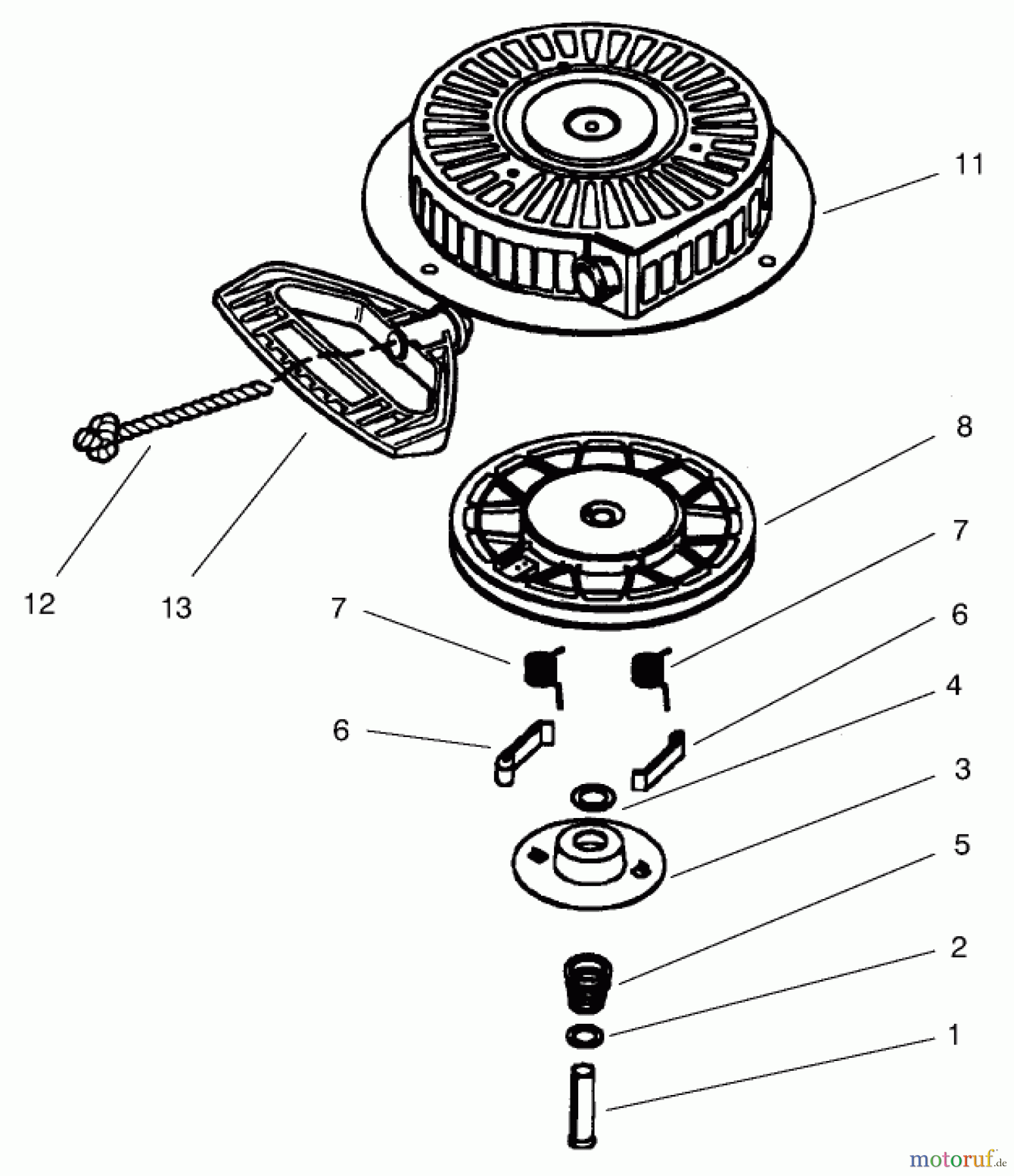  Toro Neu Snow Blowers/Snow Throwers Seite 1 38079 (924) - Toro 924 Power Shift Snowthrower, 2000 (200000001-200999999) RECOIL STARTER NO. 590733 (OPTIONAL)