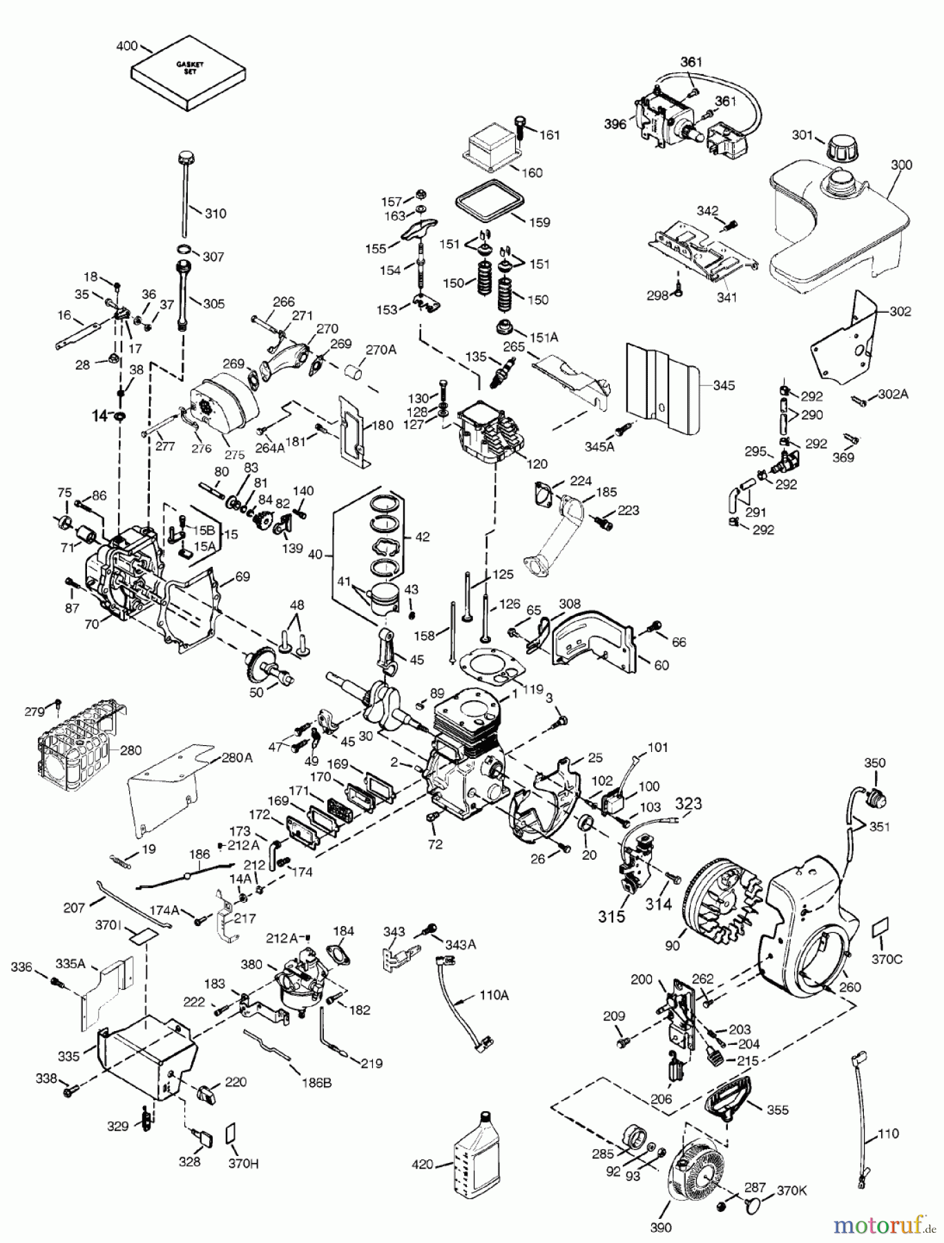  Toro Neu Snow Blowers/Snow Throwers Seite 1 38079 (924) - Toro 924 Power Shift Snowthrower, 2003 (230000001-230999999) ENGINE ASSEMBLY TECUMSEH OHSK 90-221413B