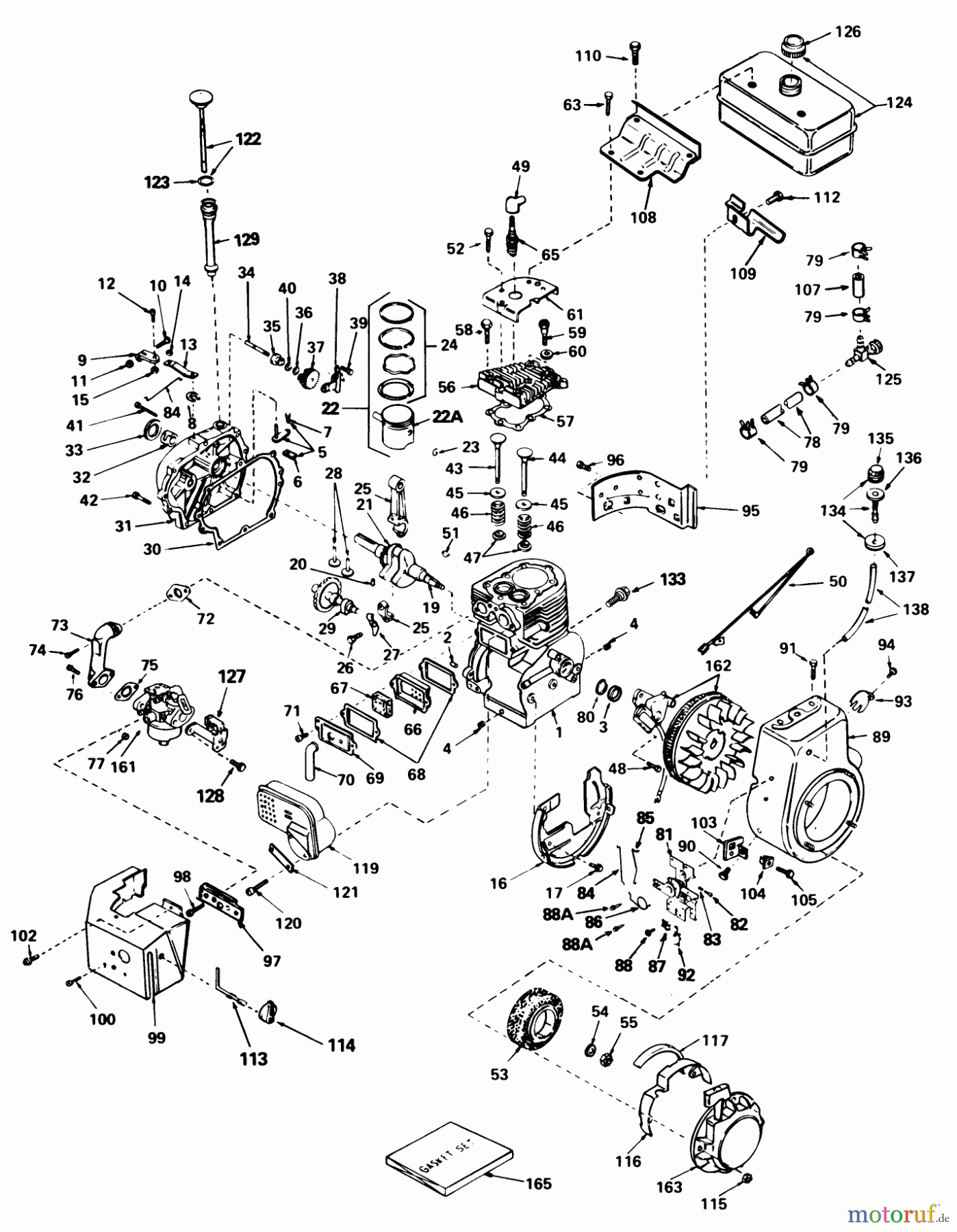  Toro Neu Snow Blowers/Snow Throwers Seite 1 38080 (824) - Toro 824 Snowthrower, 1981 (1000001-1999999) ENGINE TECUMSEH MODEL NO. HM 80-155169G