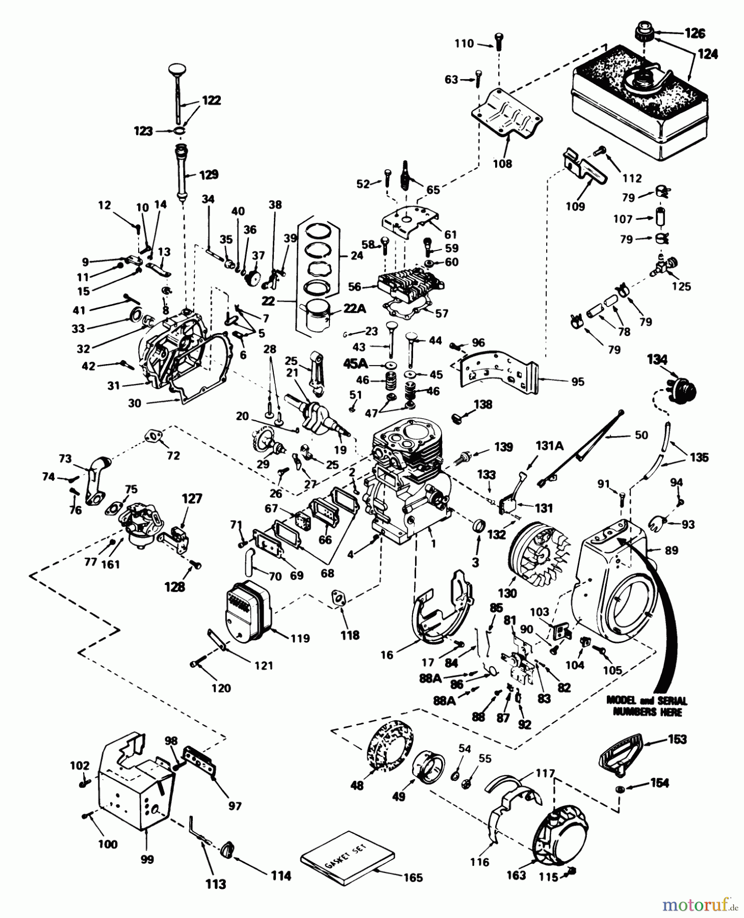  Toro Neu Snow Blowers/Snow Throwers Seite 1 38080 (824) - Toro 824 Snowthrower, 1986 (6000001-6999999) ENGINE TECUMSEH MODEL NO. HM80-155291K