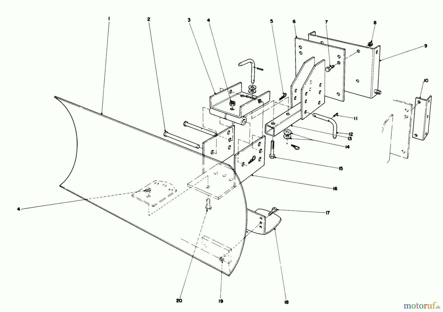  Toro Neu Snow Blowers/Snow Throwers Seite 1 38080 (824) - Toro 824 Snowthrower, 1986 (6000001-6999999) GRADER BLADE ASSEMBLY MODEL 59099