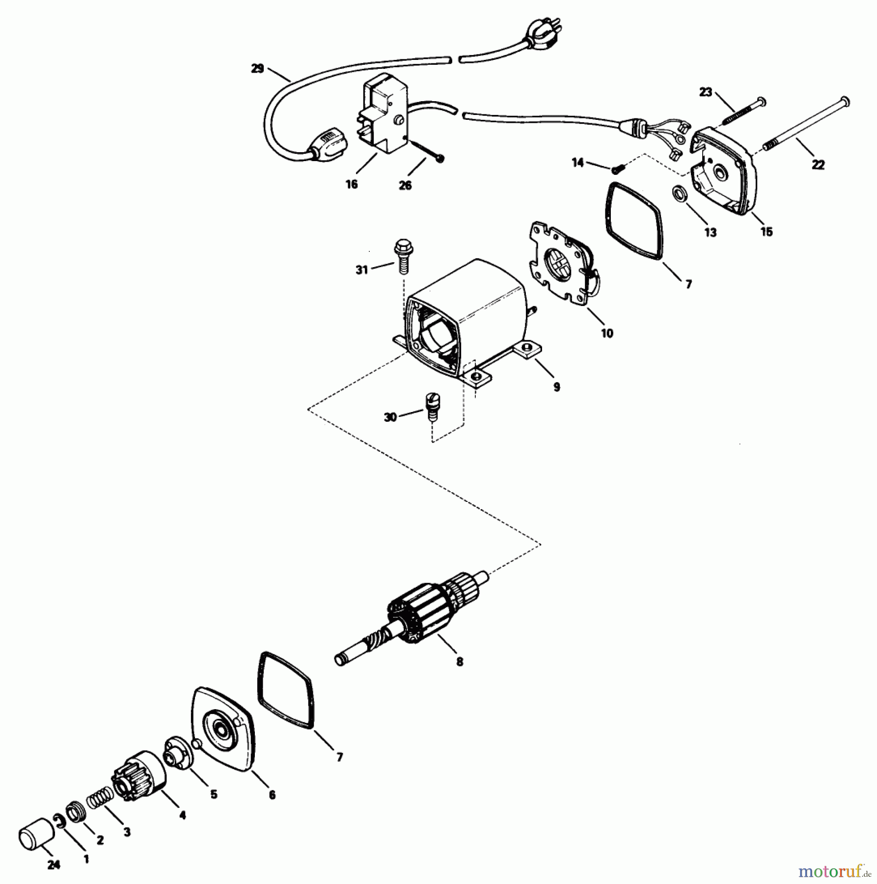  Toro Neu Snow Blowers/Snow Throwers Seite 1 38080 (824) - Toro 824 Snowthrower, 1989 (9000001-9999999) ELECTRIC STARTER MOTOR KIT N0. 37-4810