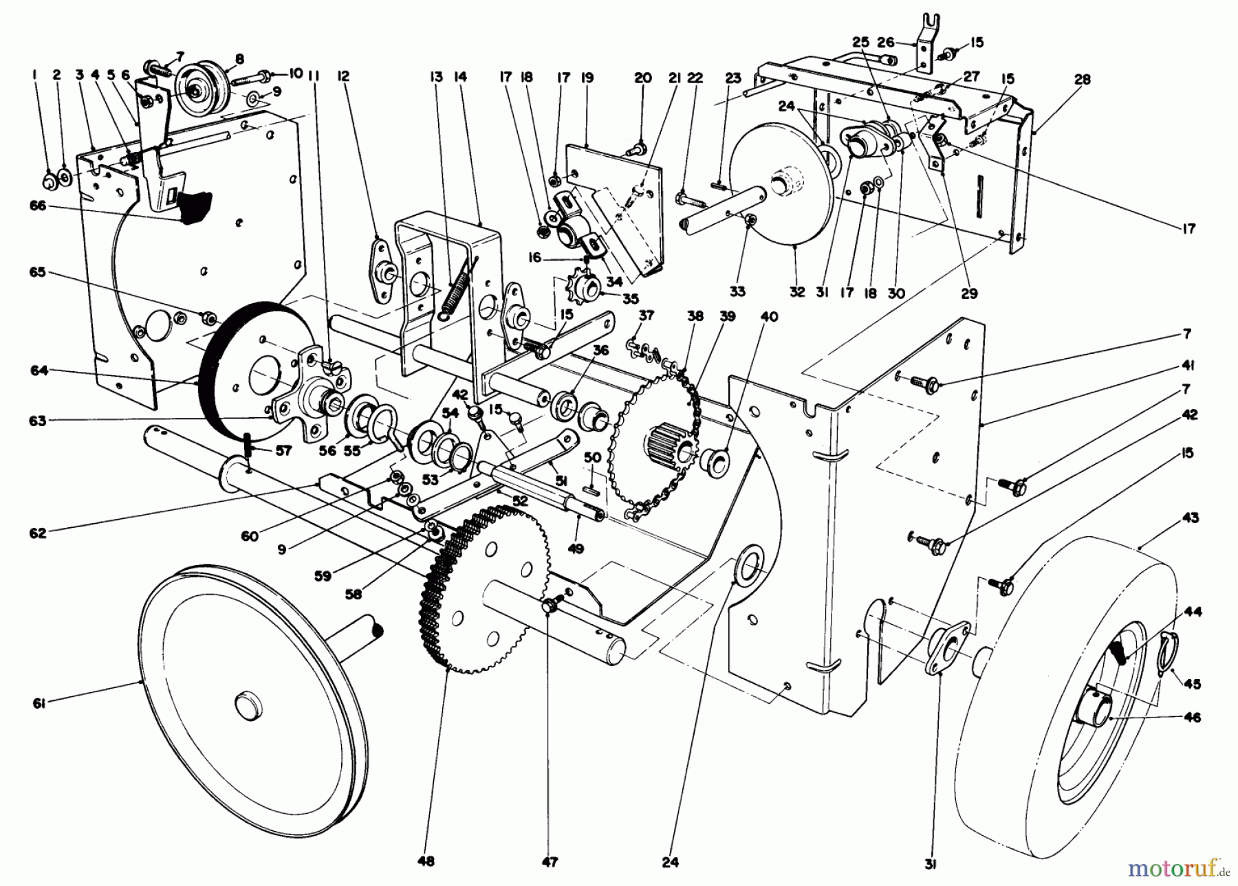  Toro Neu Snow Blowers/Snow Throwers Seite 1 38080 (824) - Toro 824 Snowthrower, 1989 (9000001-9999999) TRACTION ASSEMBLY