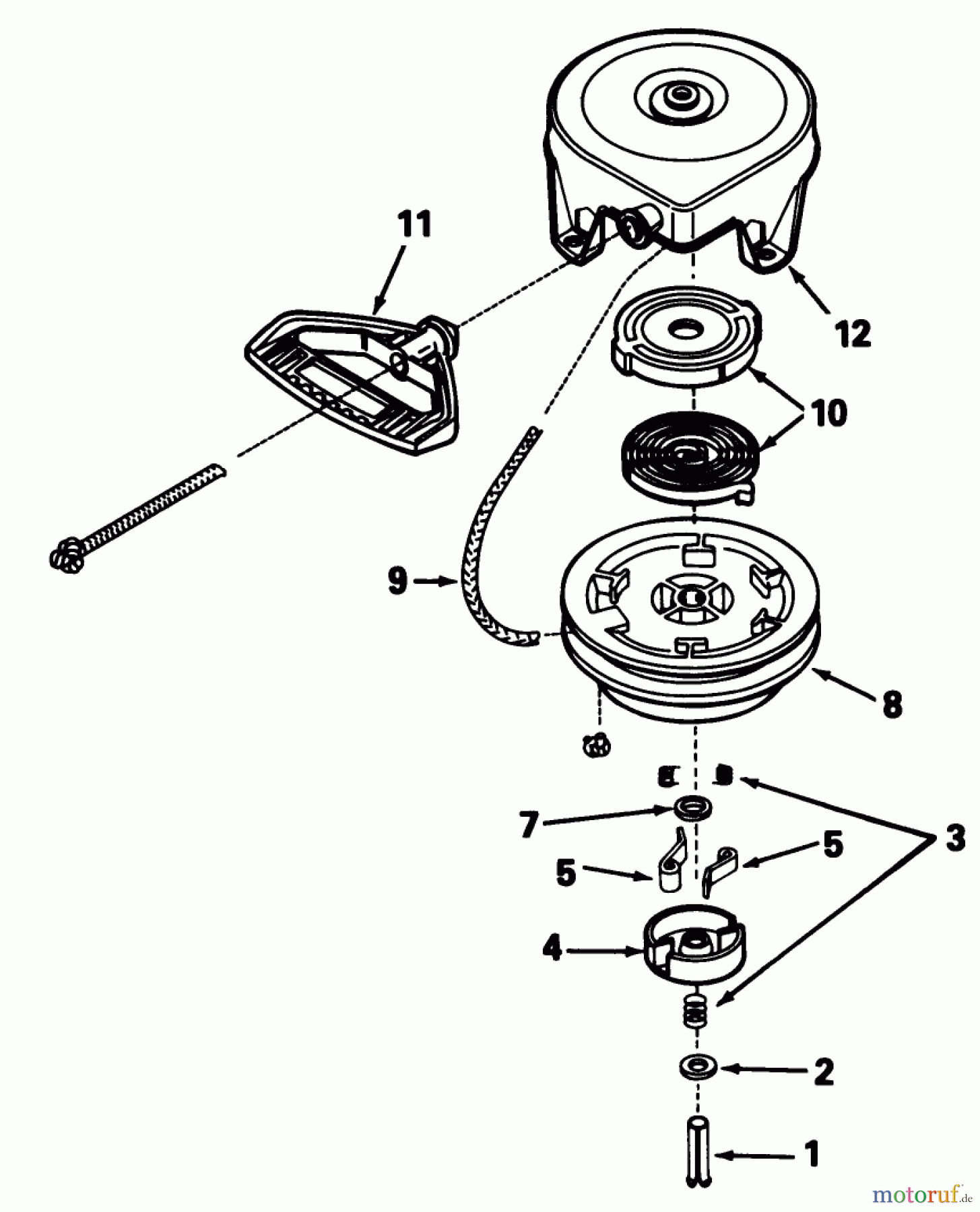  Toro Neu Snow Blowers/Snow Throwers Seite 1 38080 (824) - Toro 824 Snowthrower, 1991 (1000001-1999999) REWIND STARTER NO. 590630