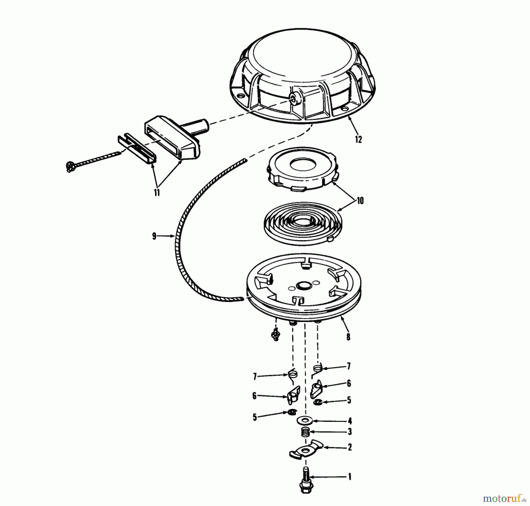  Toro Neu Snow Blowers/Snow Throwers Seite 1 38085 (824) - Toro 824 Snowthrower, 1980 (0000001-0999999) REWIND STARTER NO. 590479