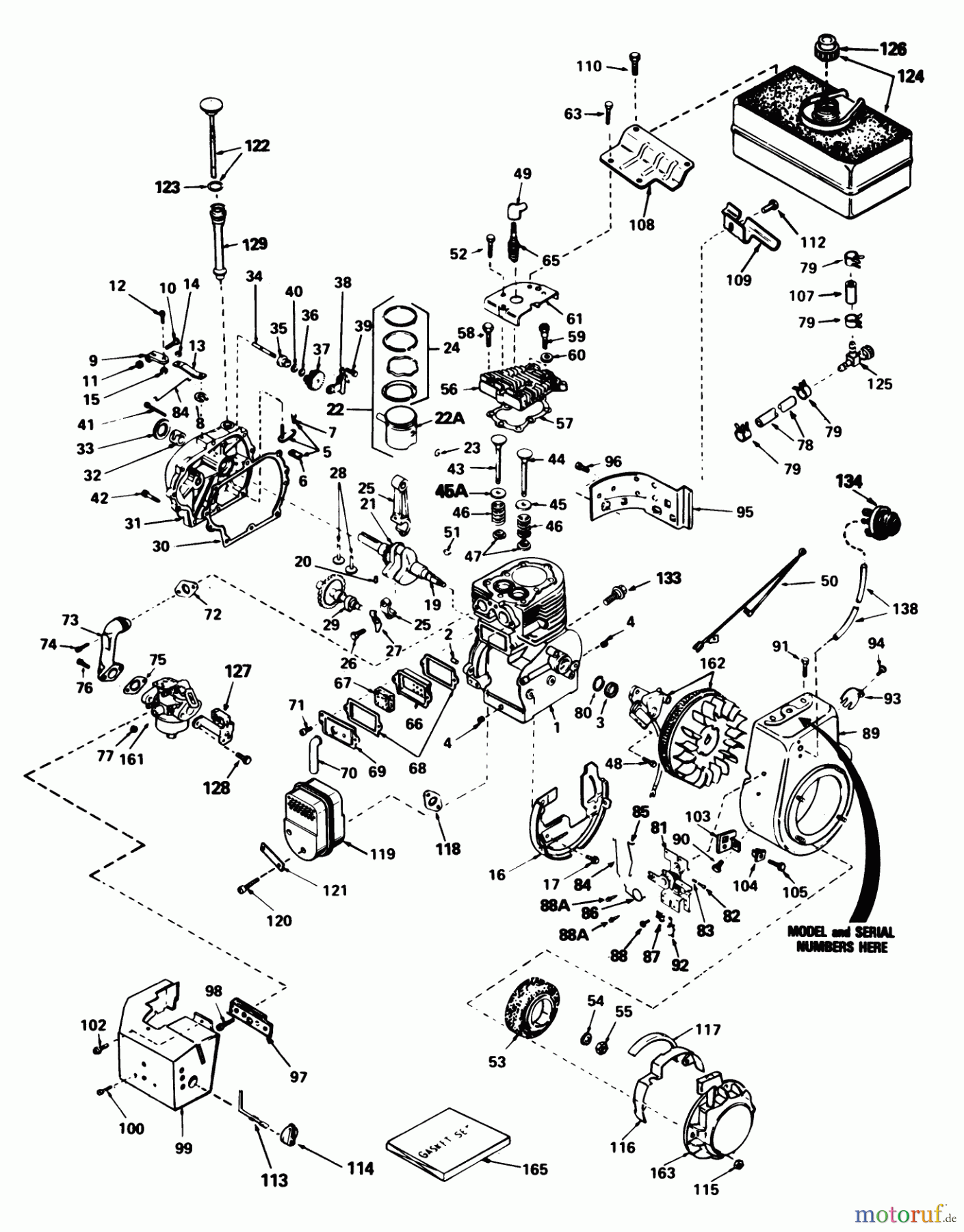  Toro Neu Snow Blowers/Snow Throwers Seite 1 38085 (824) - Toro 824 Snowthrower, 1987 (7000001-7999999) ENGINE TECUMSEH MODEL NO. HM 80-155169J