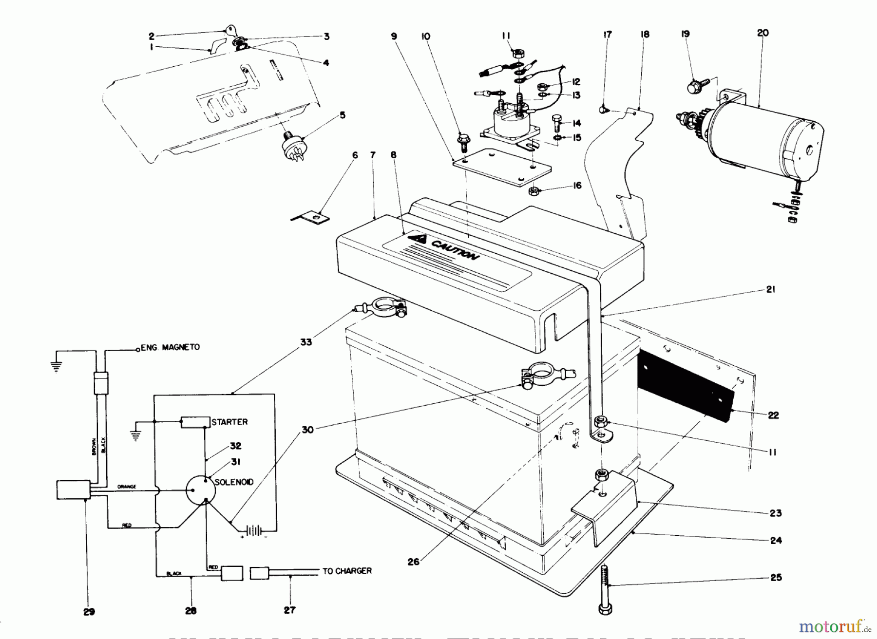  Toro Neu Snow Blowers/Snow Throwers Seite 1 38090 (1132) - Toro 1132 Snowthrower, 1980 (0000001-0999999) 12 VOLT STARTING MOTOR KIT 37-4640 (8 & 11 H.P.SNOWTHROWER MODEL 38150 & 38090)