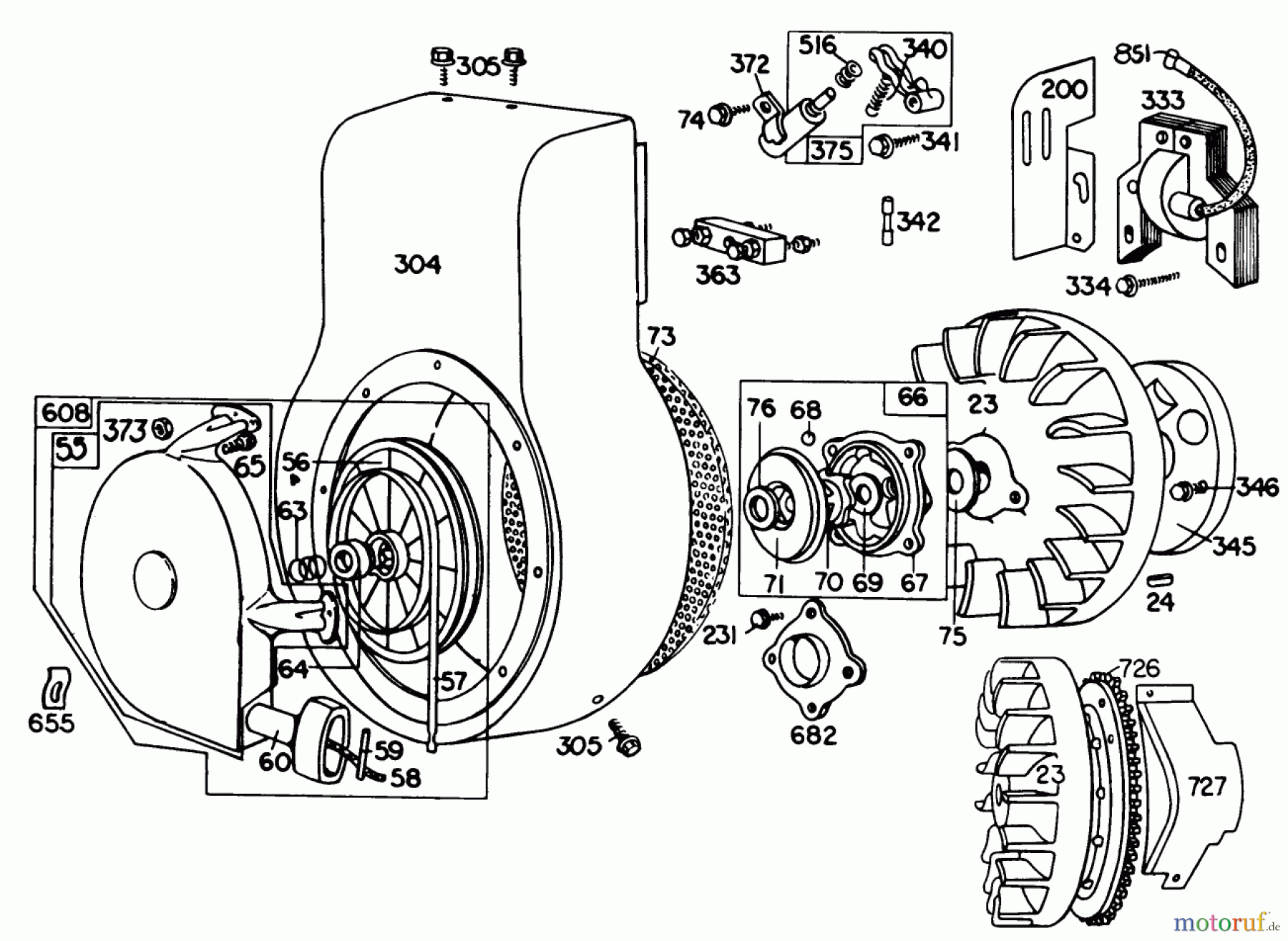  Toro Neu Snow Blowers/Snow Throwers Seite 1 38150 (826) - Toro 826 Snowthrower, 1980 (0000001-0999999) ENGINE BRIGGS & STRATTON MODEL NO. 190402 TYPE 0989-01 (8 H.P. SNOWTHROWER MODEL 38150) #2