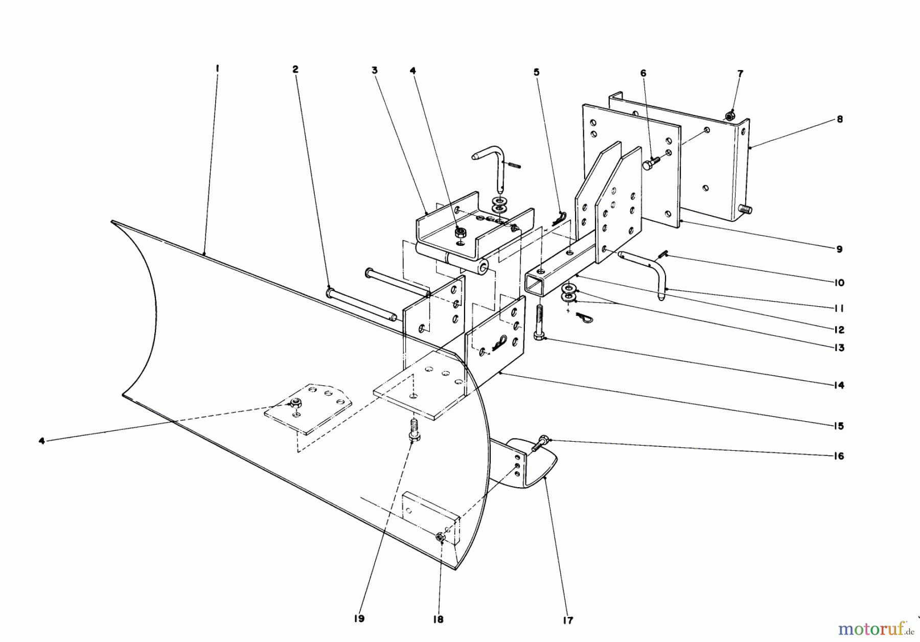  Toro Neu Snow Blowers/Snow Throwers Seite 1 38150 (826) - Toro 826 Snowthrower, 1980 (0000001-0999999) GRADER BLADE ASSEMBLY (MODEL NO. 59051)