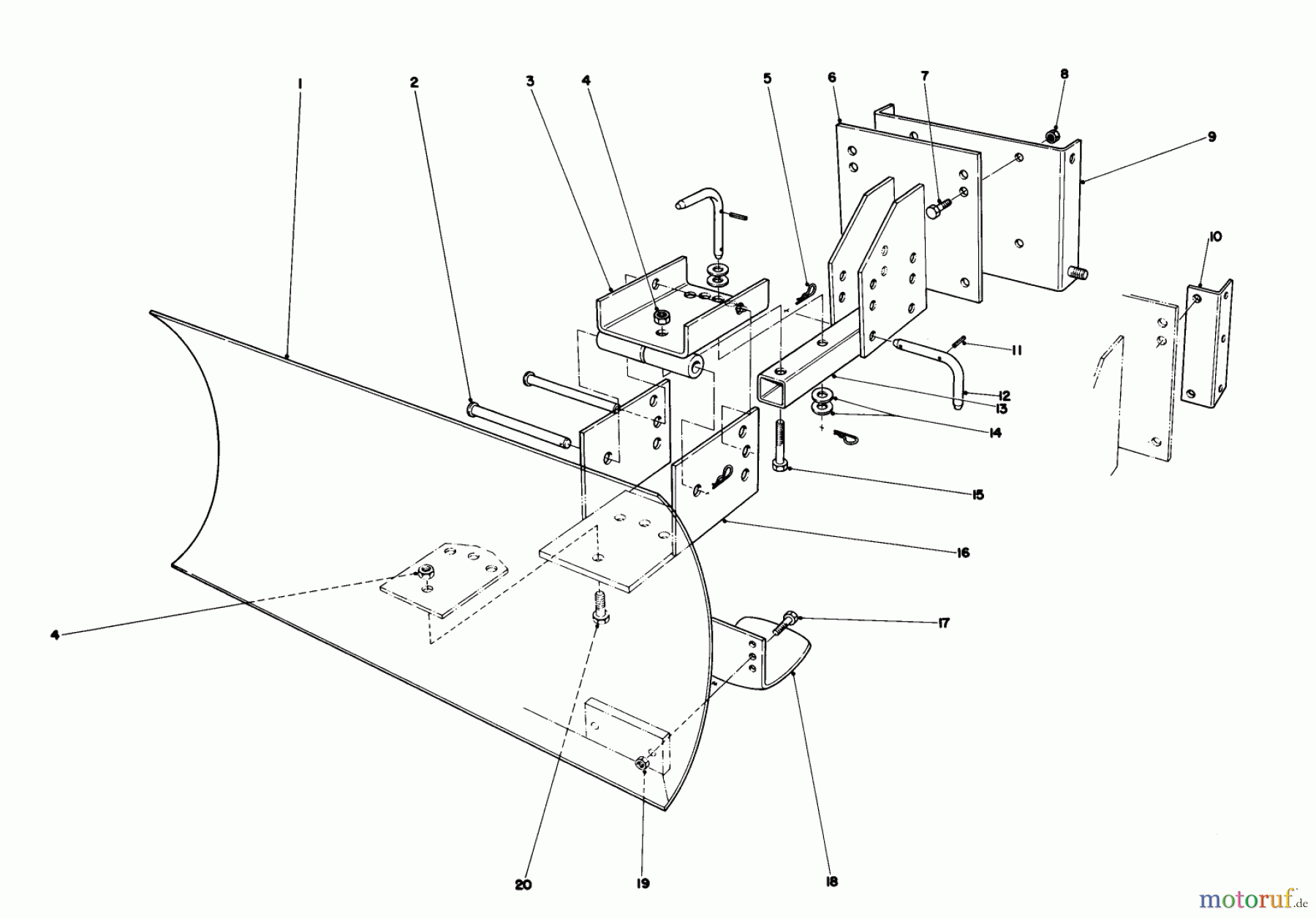  Toro Neu Snow Blowers/Snow Throwers Seite 1 38150 (826) - Toro 826 Snowthrower, 1981 (1000001-1999999) GRADER BLADE ASSEMBLY (MODEL NO. 59099)