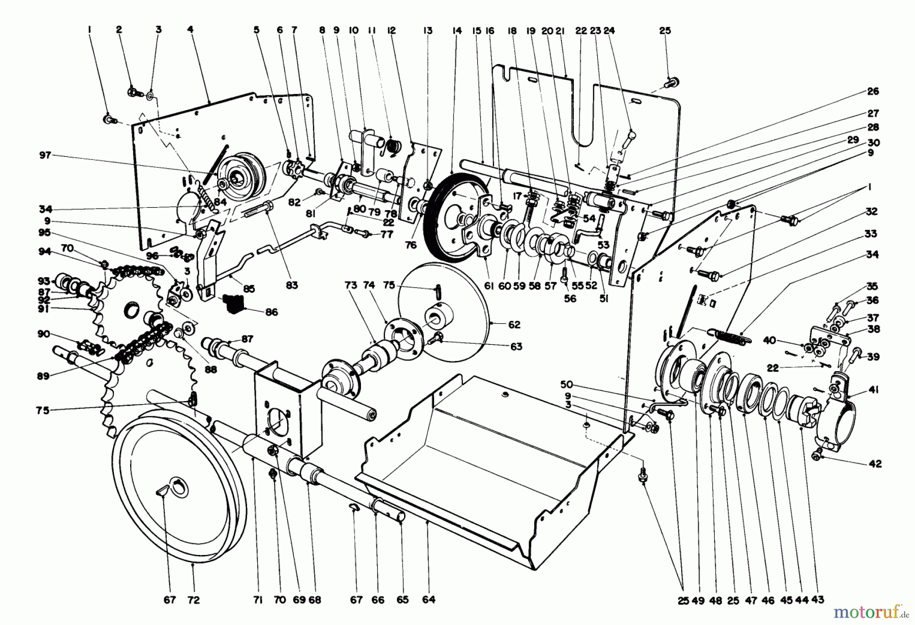  Toro Neu Snow Blowers/Snow Throwers Seite 1 38090 (1132) - Toro 1132 Snowthrower, 1983 (3000001-3999999) TRACTION ASSEMBLY