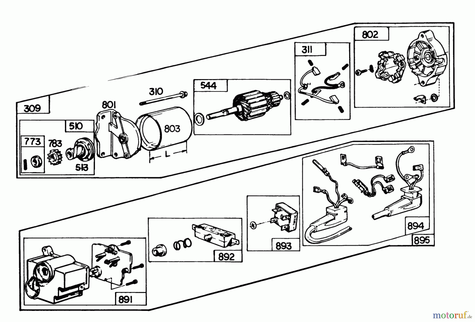  Toro Neu Snow Blowers/Snow Throwers Seite 1 38090 (1132) - Toro 1132 Snowthrower, 1985 (5000001-5999999) STARTER MOTOR KIT MODEL NO. 37-4630 (OPTIONAL)