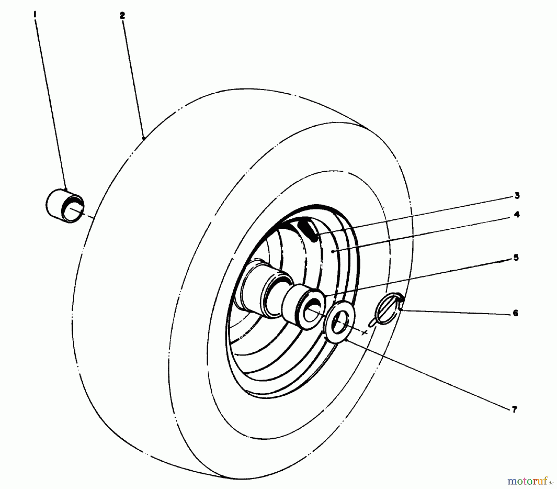  Toro Neu Snow Blowers/Snow Throwers Seite 1 38090 (1132) - Toro 1132 Snowthrower, 1985 (5000001-5999999) WHEEL ASSEMBLY