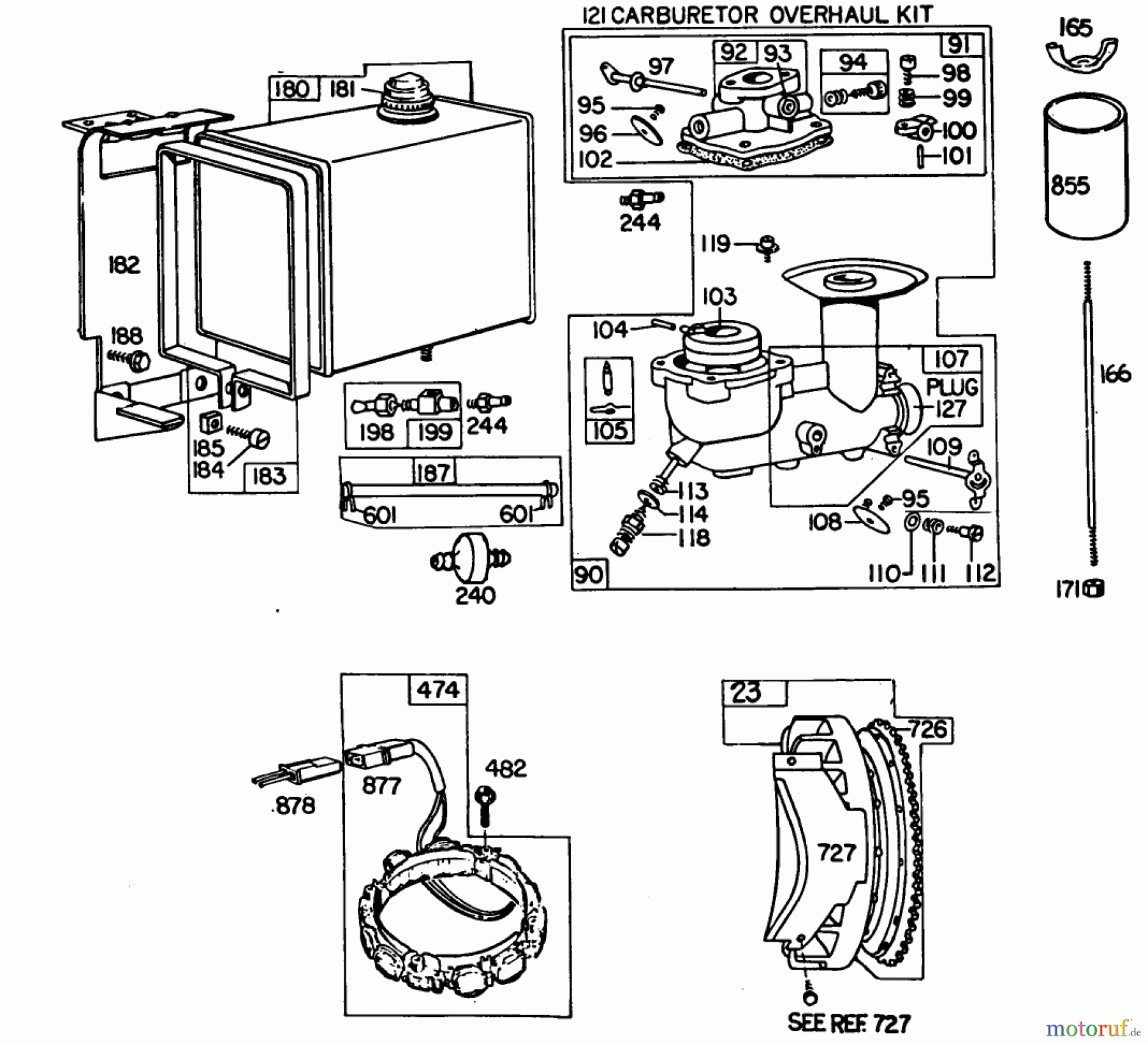  Toro Neu Snow Blowers/Snow Throwers Seite 1 38095 (1132) - Toro 1132 Snowthrower, 1980 (0000001-0999999) ENGINE BRIGGS & STRATTON MODEL NO. 252416 TYPE NO. 0190-01 #3