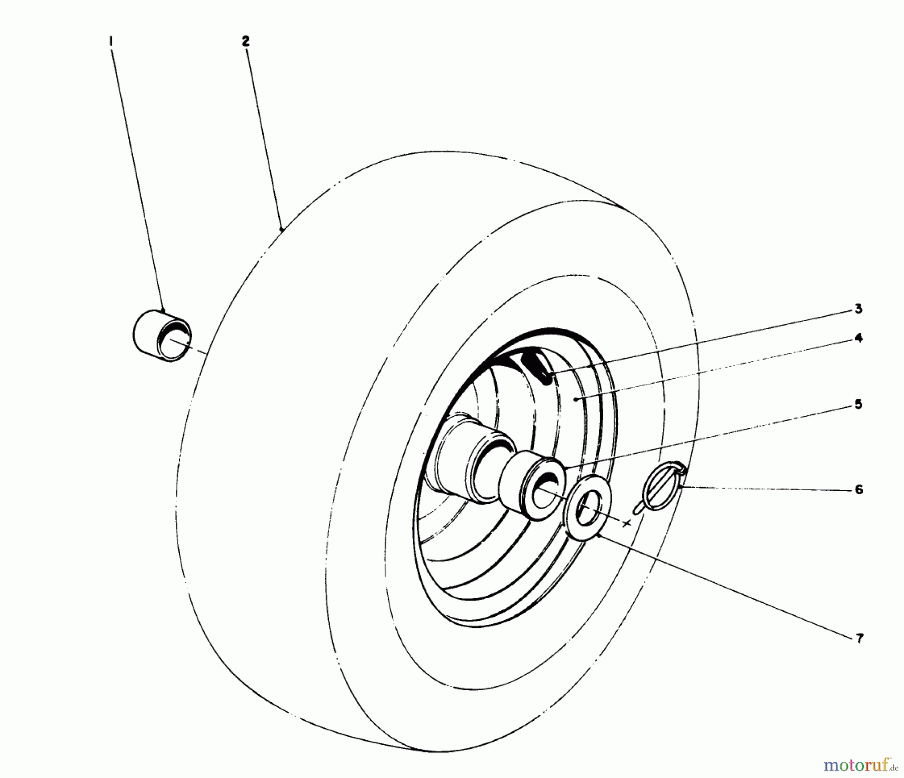  Toro Neu Snow Blowers/Snow Throwers Seite 1 38095 (1132) - Toro 1132 Snowthrower, 1984 (4000001-4999999) WHEEL ASSEMBLY