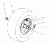 Toro 38095 (1132) - 1132 Snowthrower, 1987 (7000001-7999999) Listas de piezas de repuesto y dibujos WHEEL ASSEMBLY