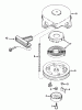Toro 38100 (S-140) - S-140 Snowthrower, 1980 (SN 0500000-0999999) Listas de piezas de repuesto y dibujos REWIND STARTER NO. 590537 ENGINE MODEL NO. AH520 TYPE 1584A (USED ON UNITS WITH SERIAL NO. 0000001 THRU 0299999)ENGINE MODEL NO.