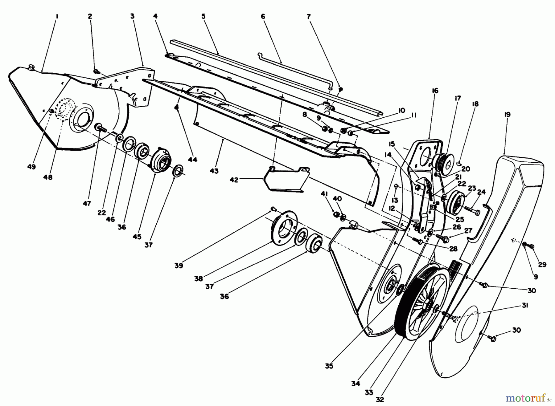  Toro Neu Snow Blowers/Snow Throwers Seite 1 38115C (CR-20R) - Toro CR-20 Snowthrower, 1987 (7000001-7999999) LOWER FRAME ASSEMBLY