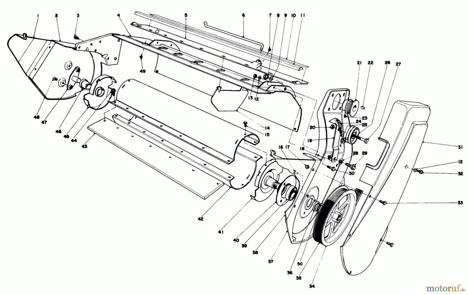  Toro Neu Snow Blowers/Snow Throwers Seite 1 38120 (S-200) - Toro S-200 Snowthrower, 1980 (0000001-0015000) LOWER MAIN FRAME ASSEMBLY