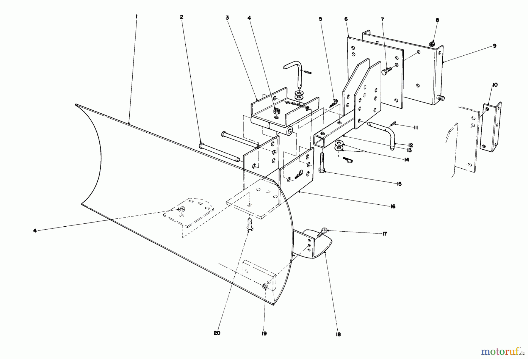  Toro Neu Snow Blowers/Snow Throwers Seite 1 38150 (826) - Toro 826 Snowthrower, 1986 (6000001-6999999) GRADER BLADE ASSEMBLY MODEL NO. 59099 (OPTIONAL)