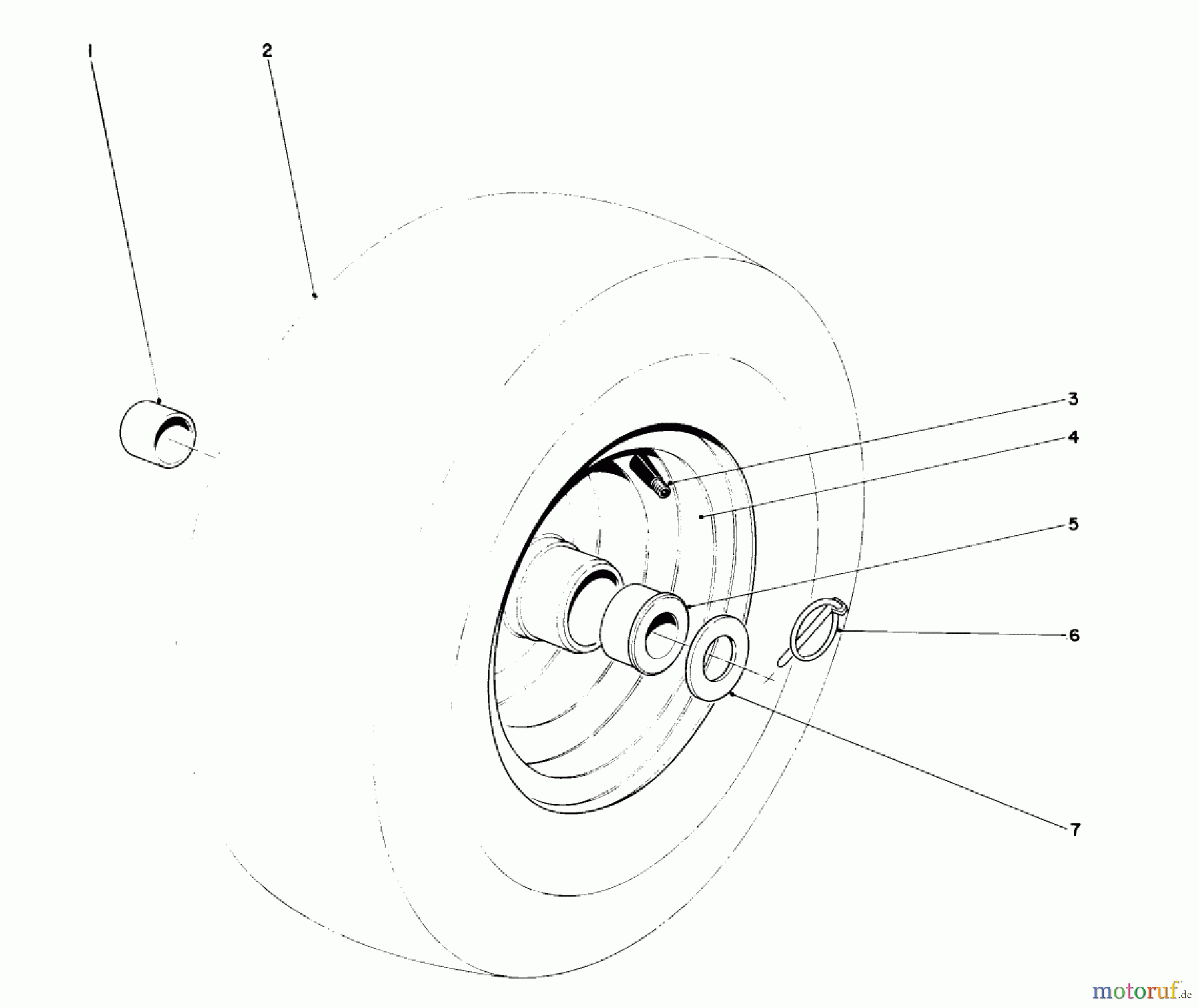  Toro Neu Snow Blowers/Snow Throwers Seite 1 38150 (826) - Toro 826 Snowthrower, 1986 (6000001-6999999) WHEEL ASSEMBLY