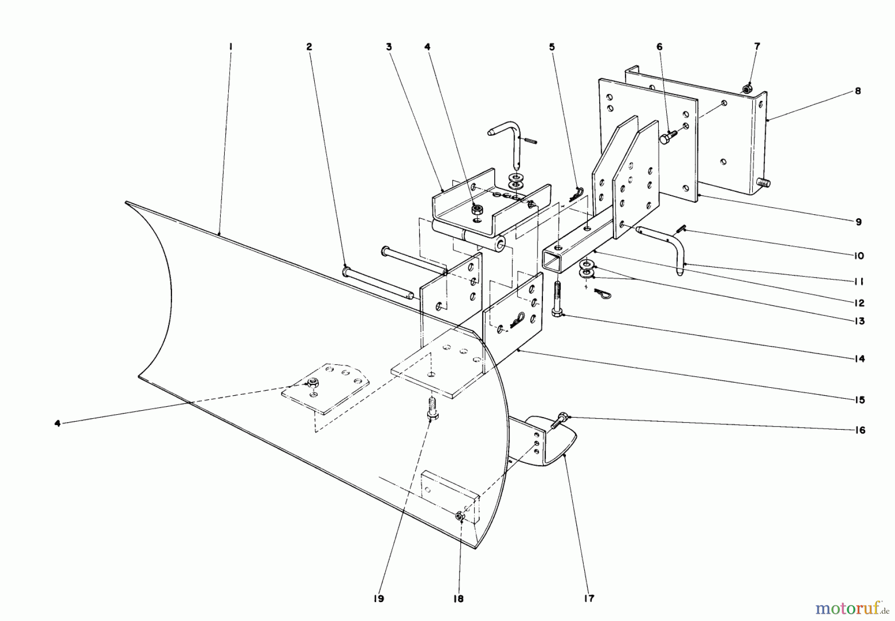  Toro Neu Snow Blowers/Snow Throwers Seite 1 38155 (826) - Toro 826 Snowthrower, 1980 (0000001-0999999) GRADER BLADE ASSEMBLY (MODEL NO. 59051)